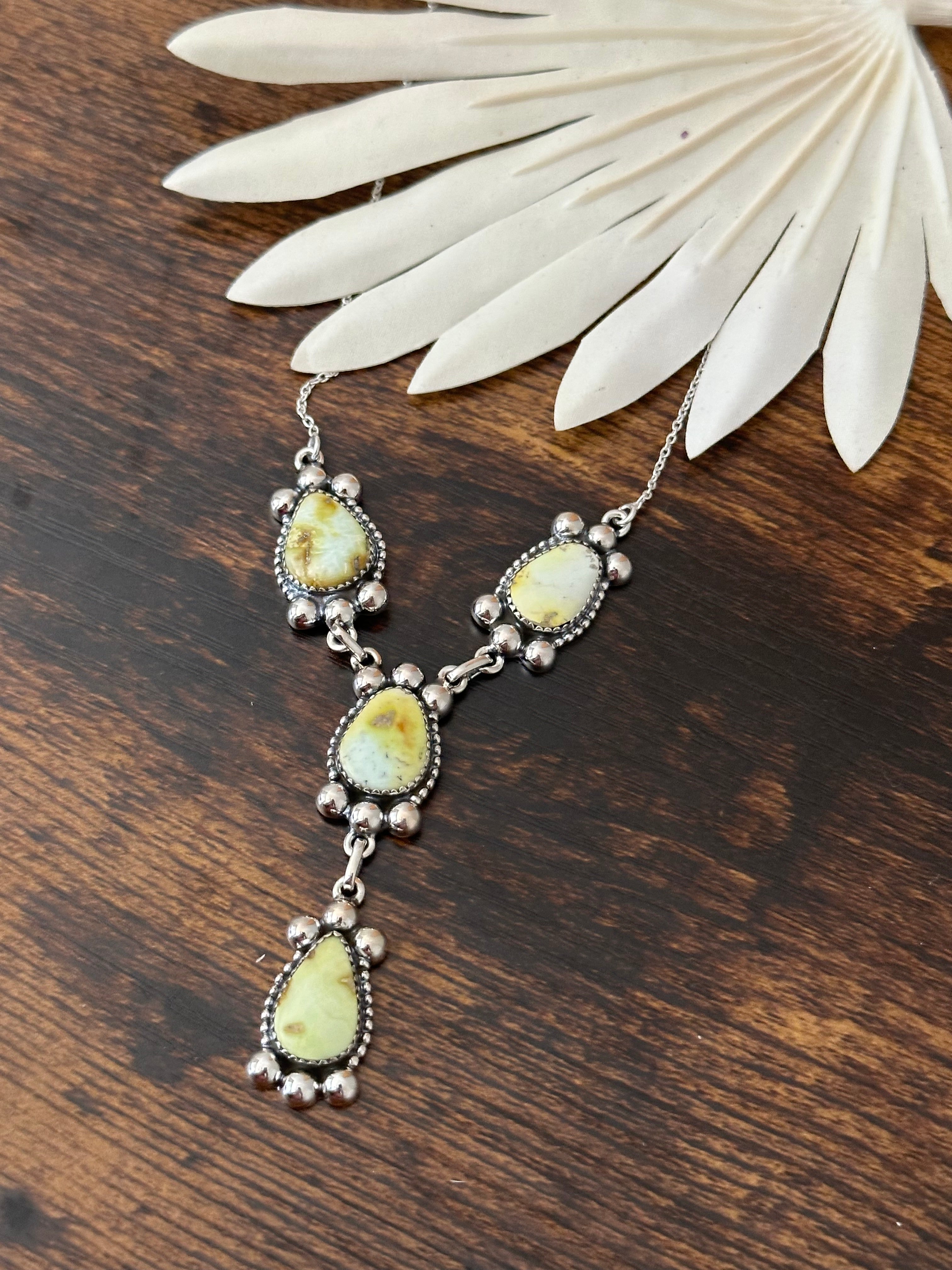 TTD Palomino Variscite & Sterling Silver Necklace