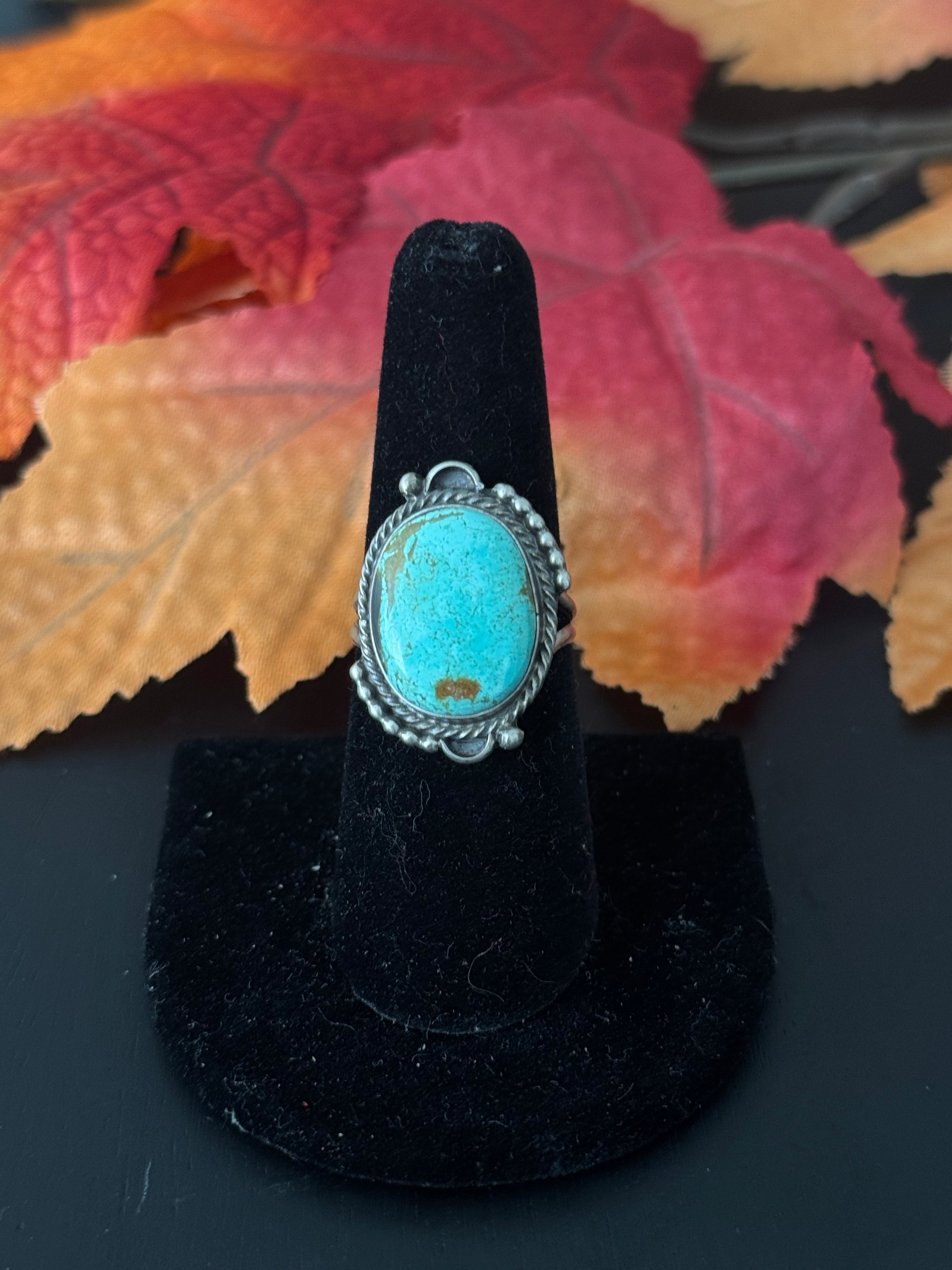 Navajo Made Turquoise & Sterling Silver Ring