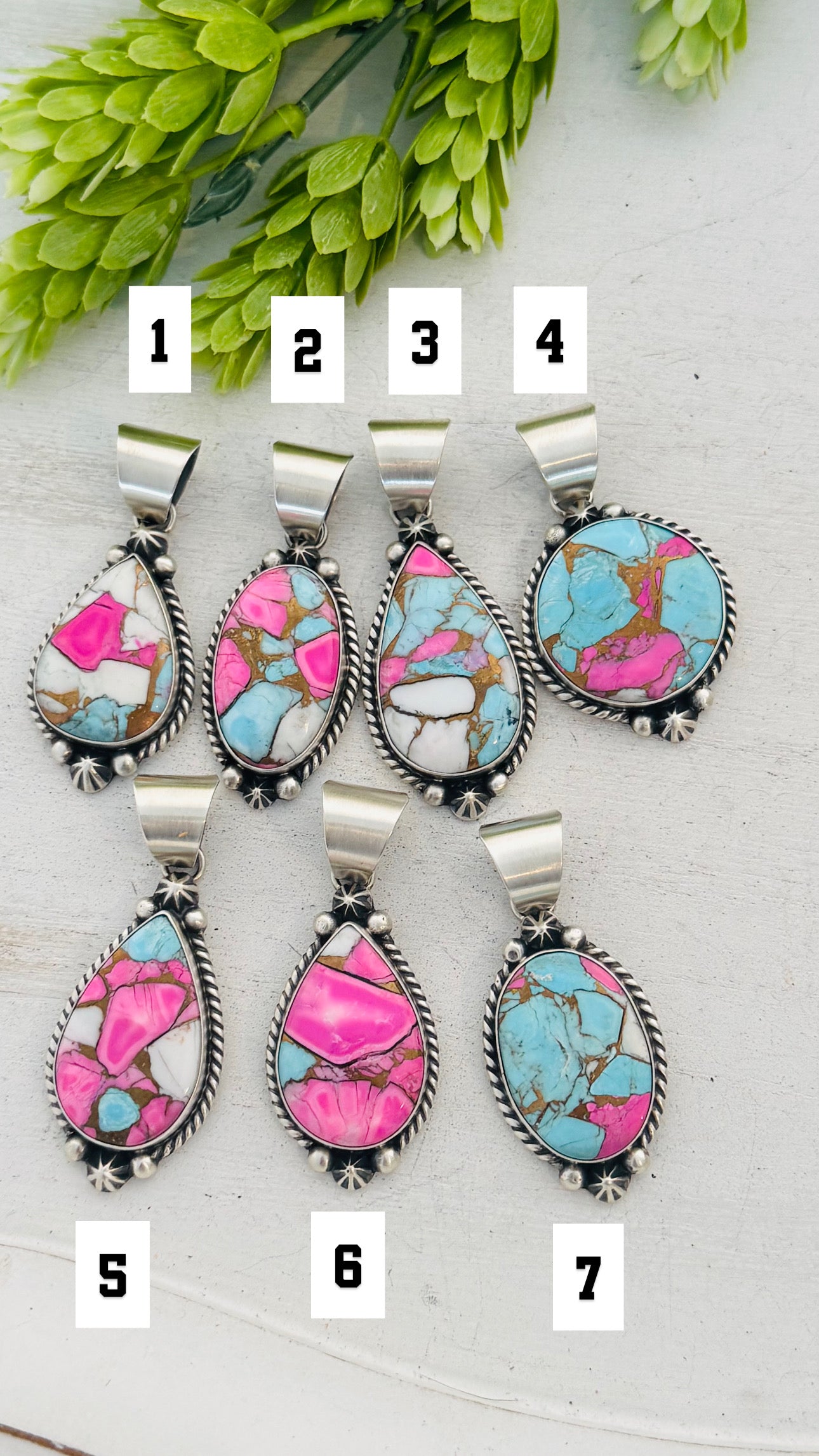 Donovan Skeets Cotton Candy Dahlia & Sterling Silver Pendant