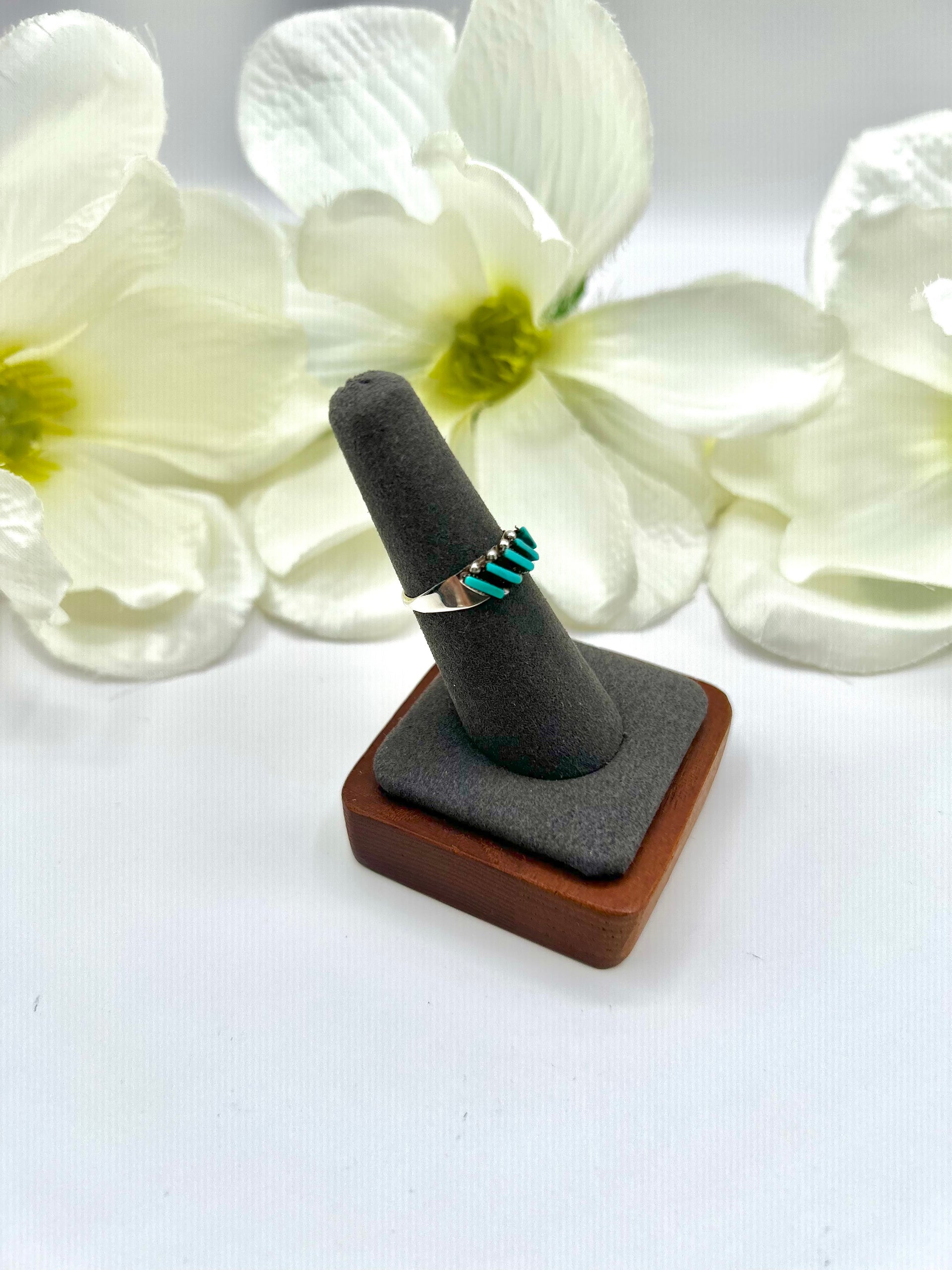 Zuni Made Kingman Turquoise & Sterling Silver Ring