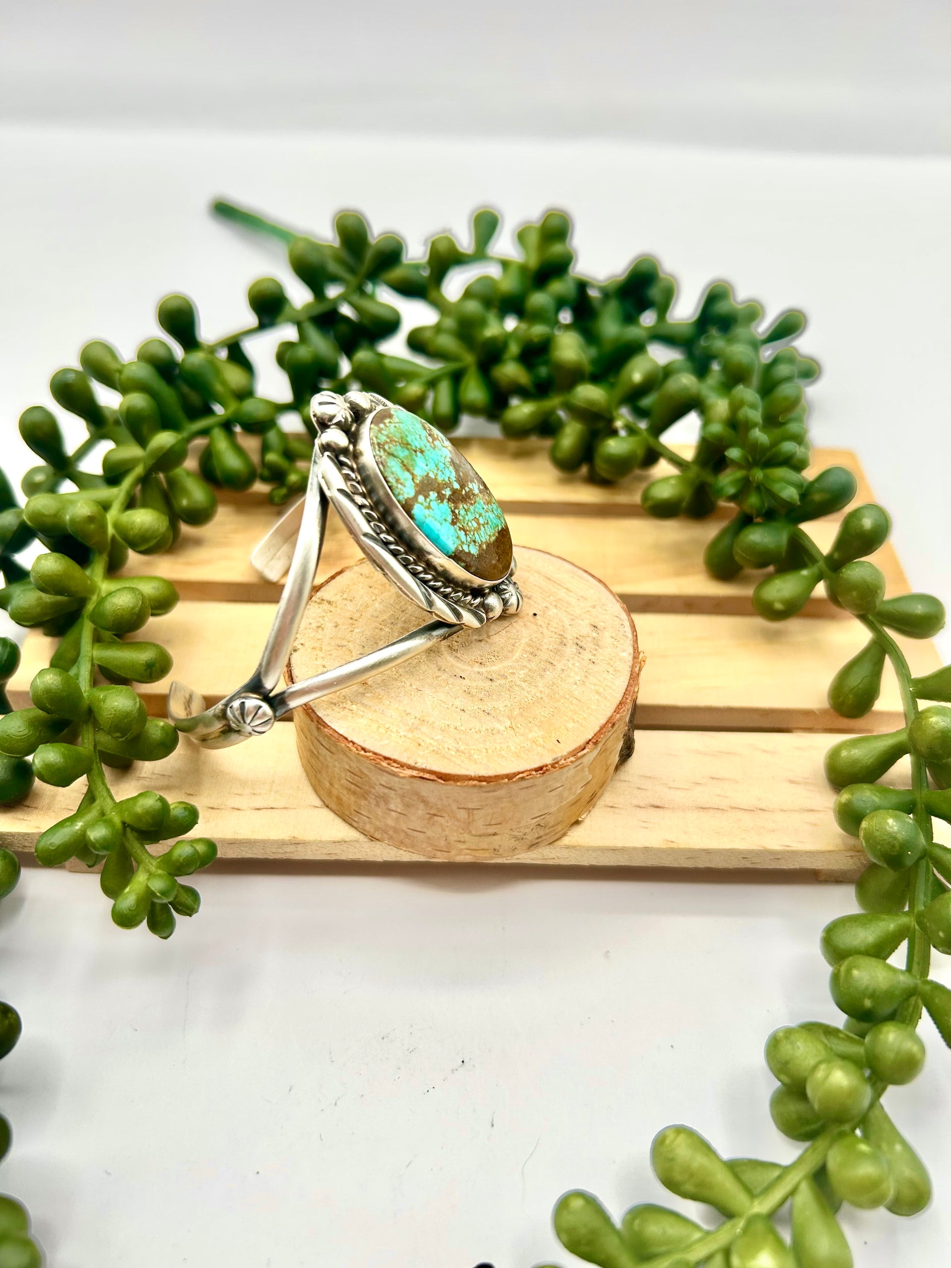 Augustine Largo Mine 8 Turquoise & Sterling Silver Cuff Bracelet