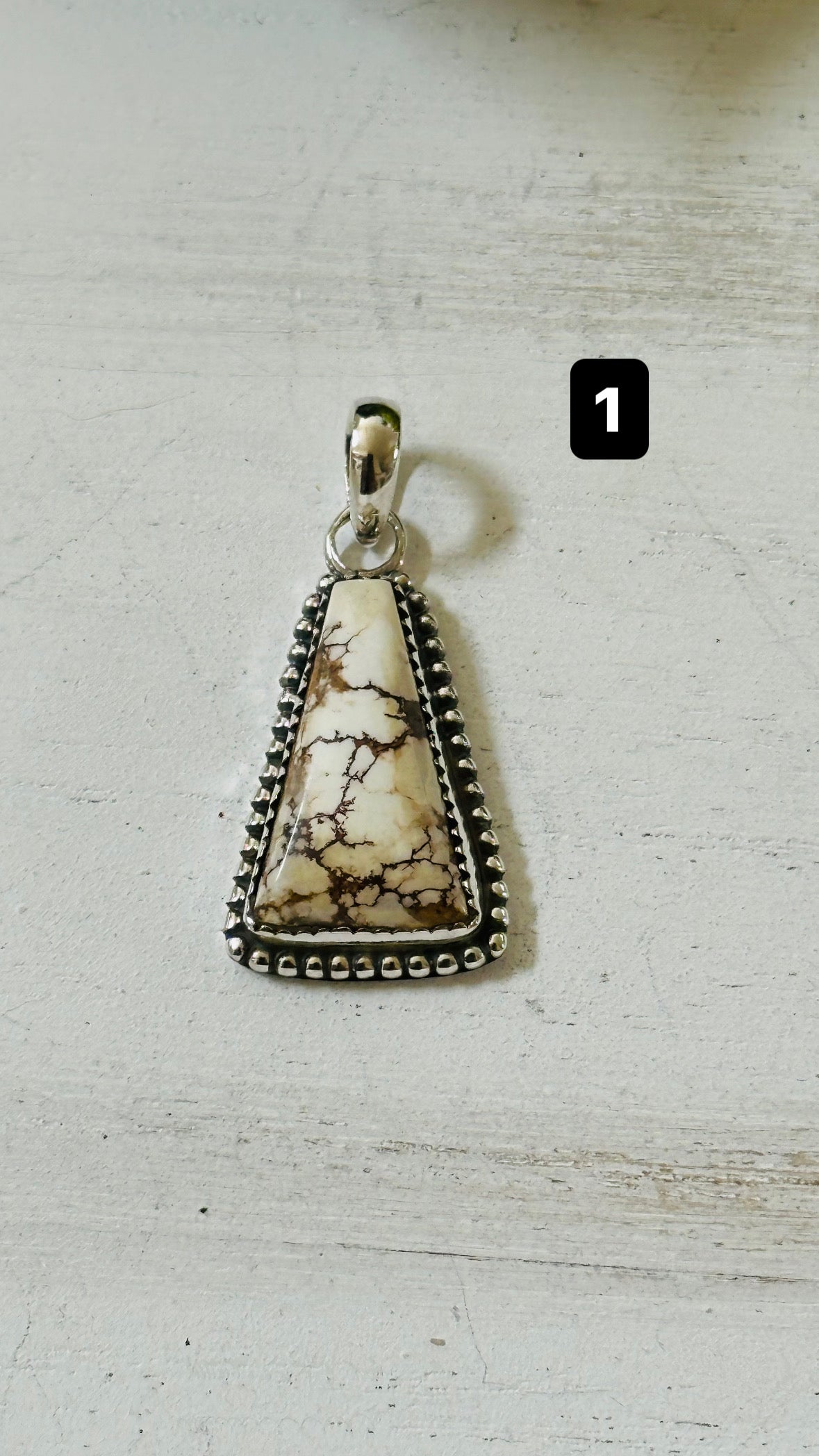 Southwest Handmade Wild Horse & Sterling Silver Pendant