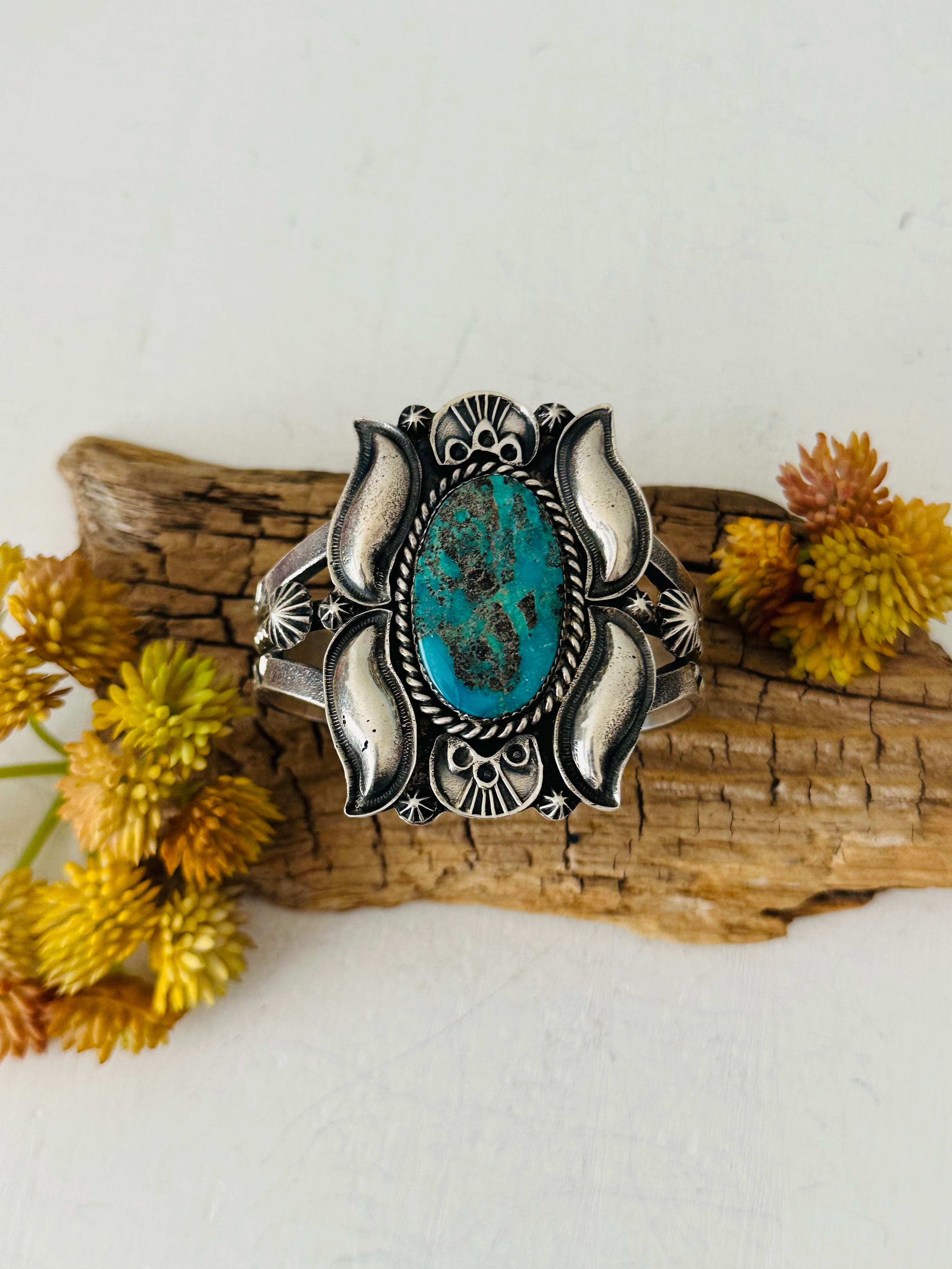 Kindale Billah Kingman Turquoise & Sterling Silver Cuff Bracelet