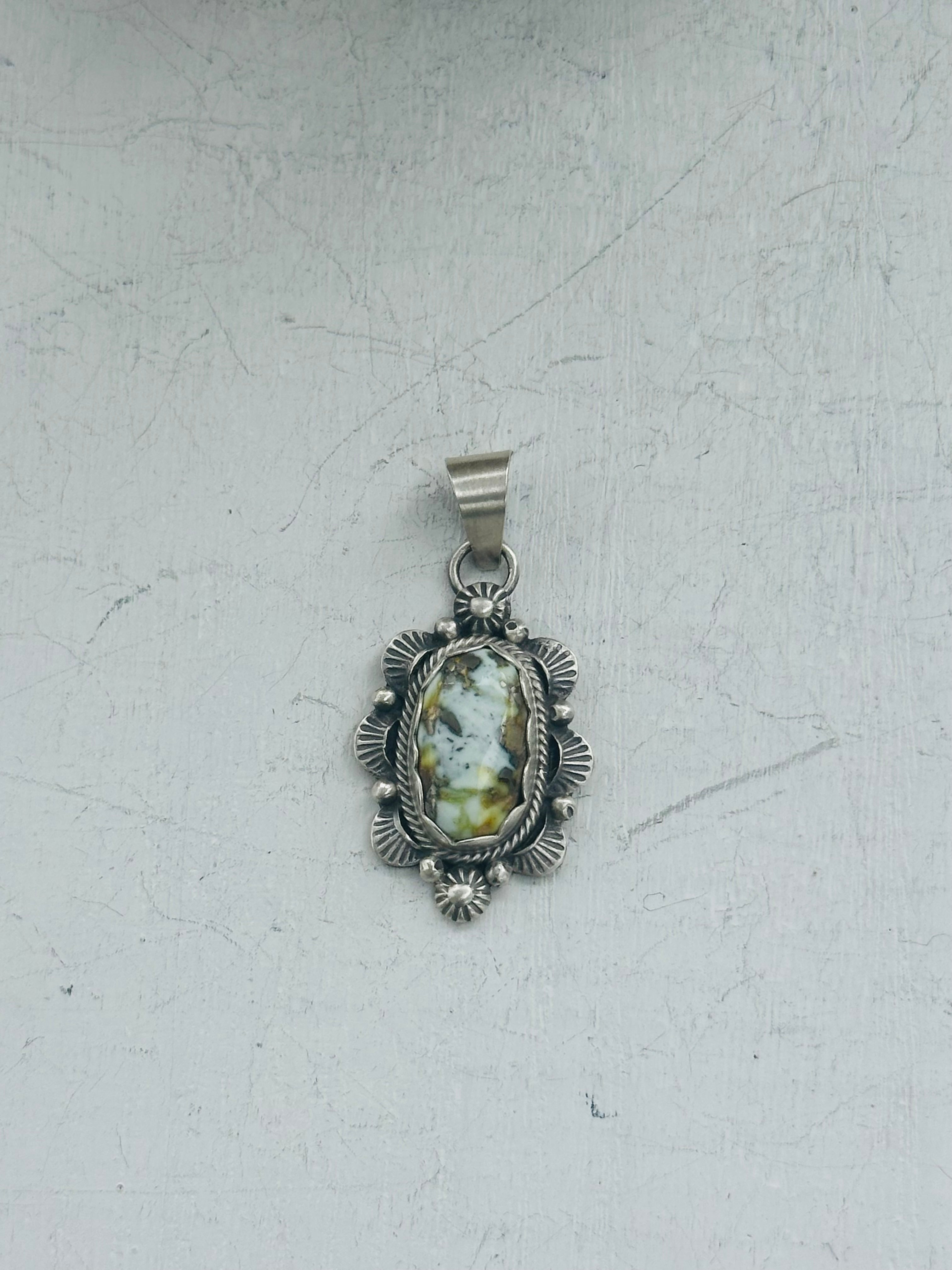 Ester Sam Palomino Variscite & Sterling Silver Pendant