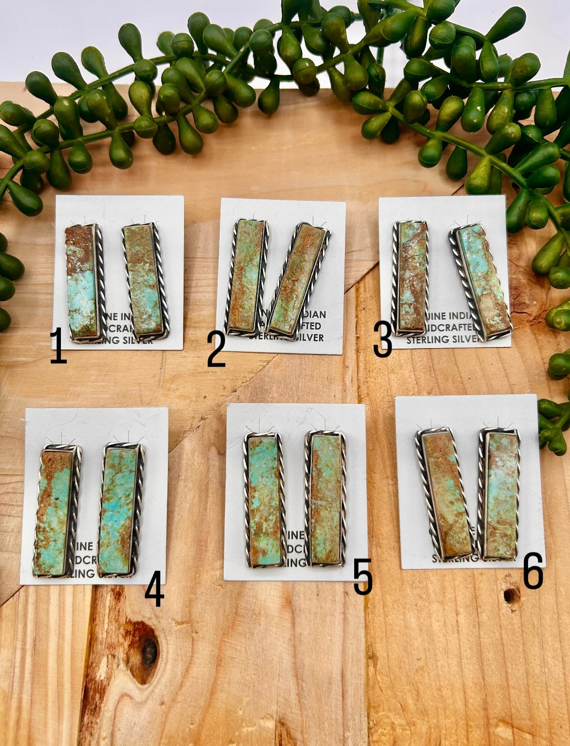 Steve Francisco #8 Turquoise & Sterling Silver Post Earrings