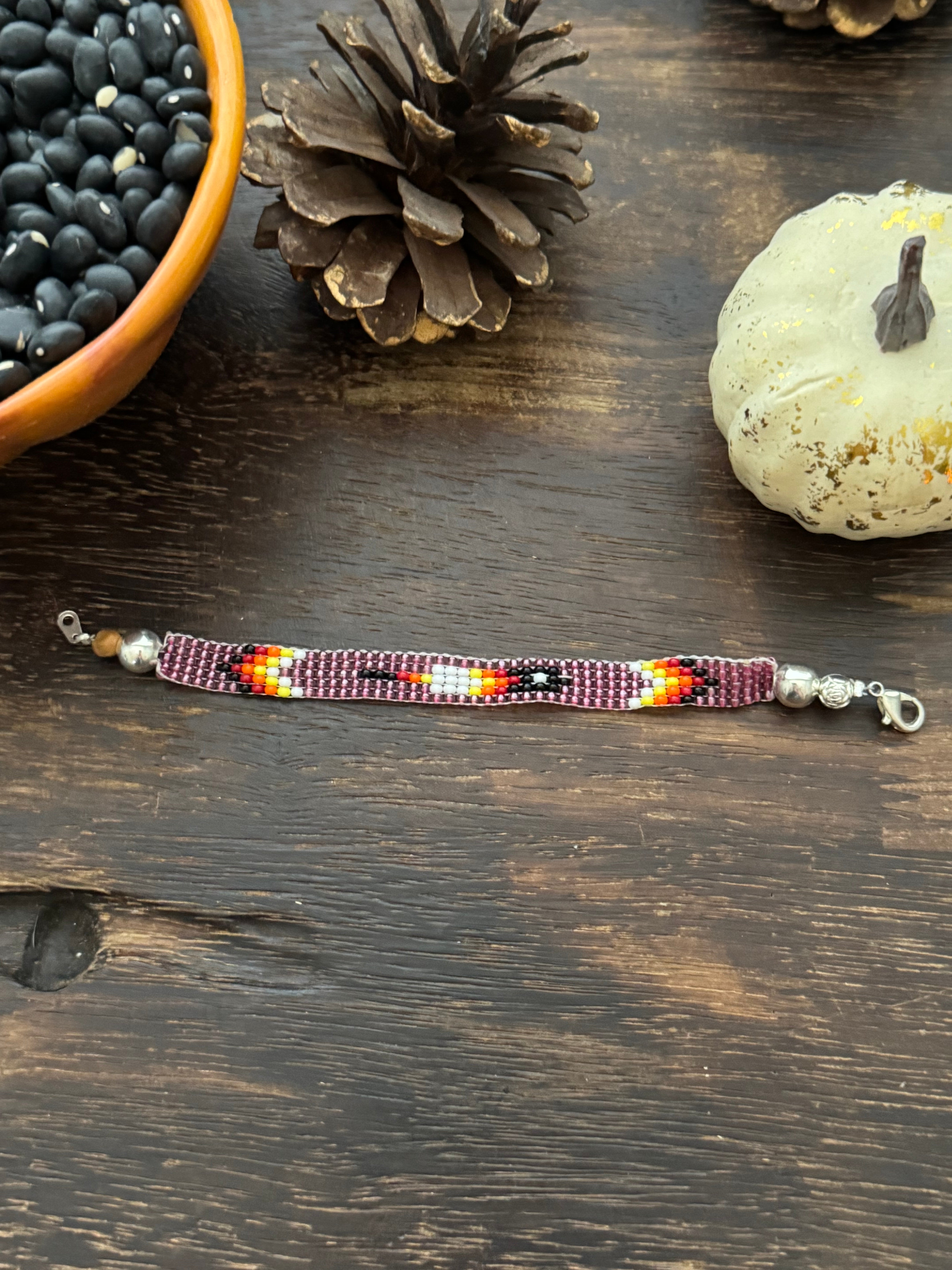 Navajo Strung Sterling Silver Beaded Bracelet