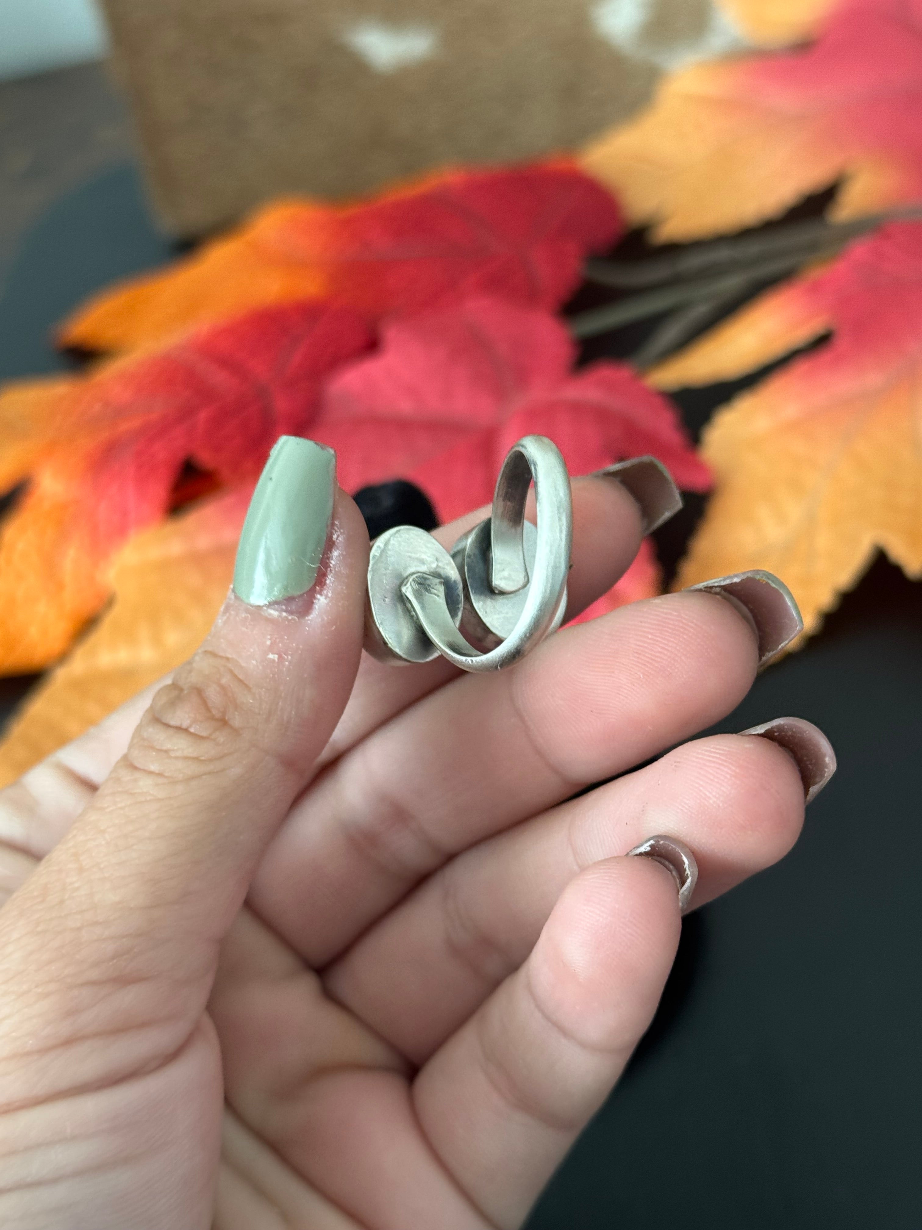 Ester Sam White Buffalo & Sterling Silver Adjustable Ring