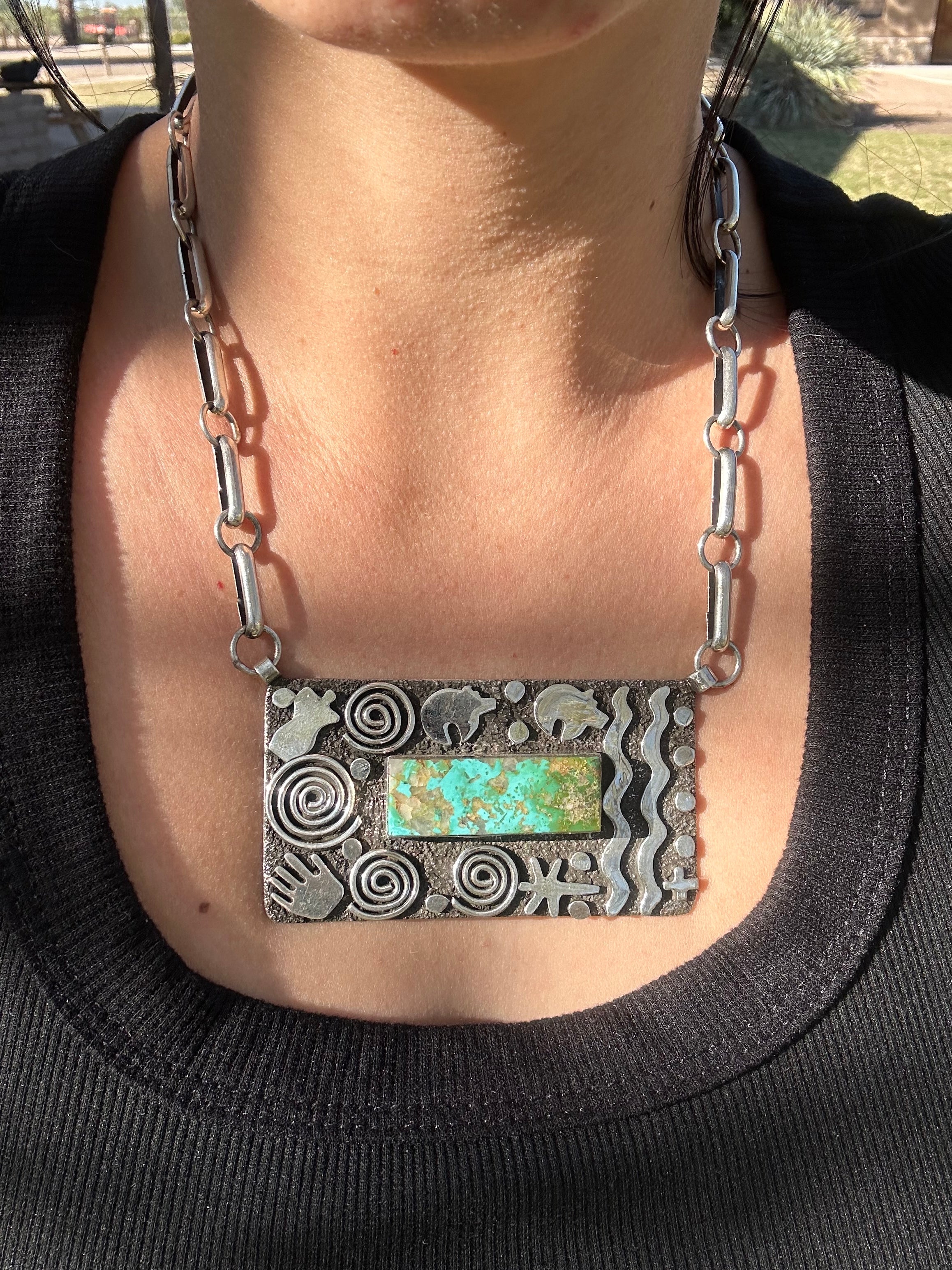 Alex Sanchez Royston Turquoise & Sterling Silver Necklace