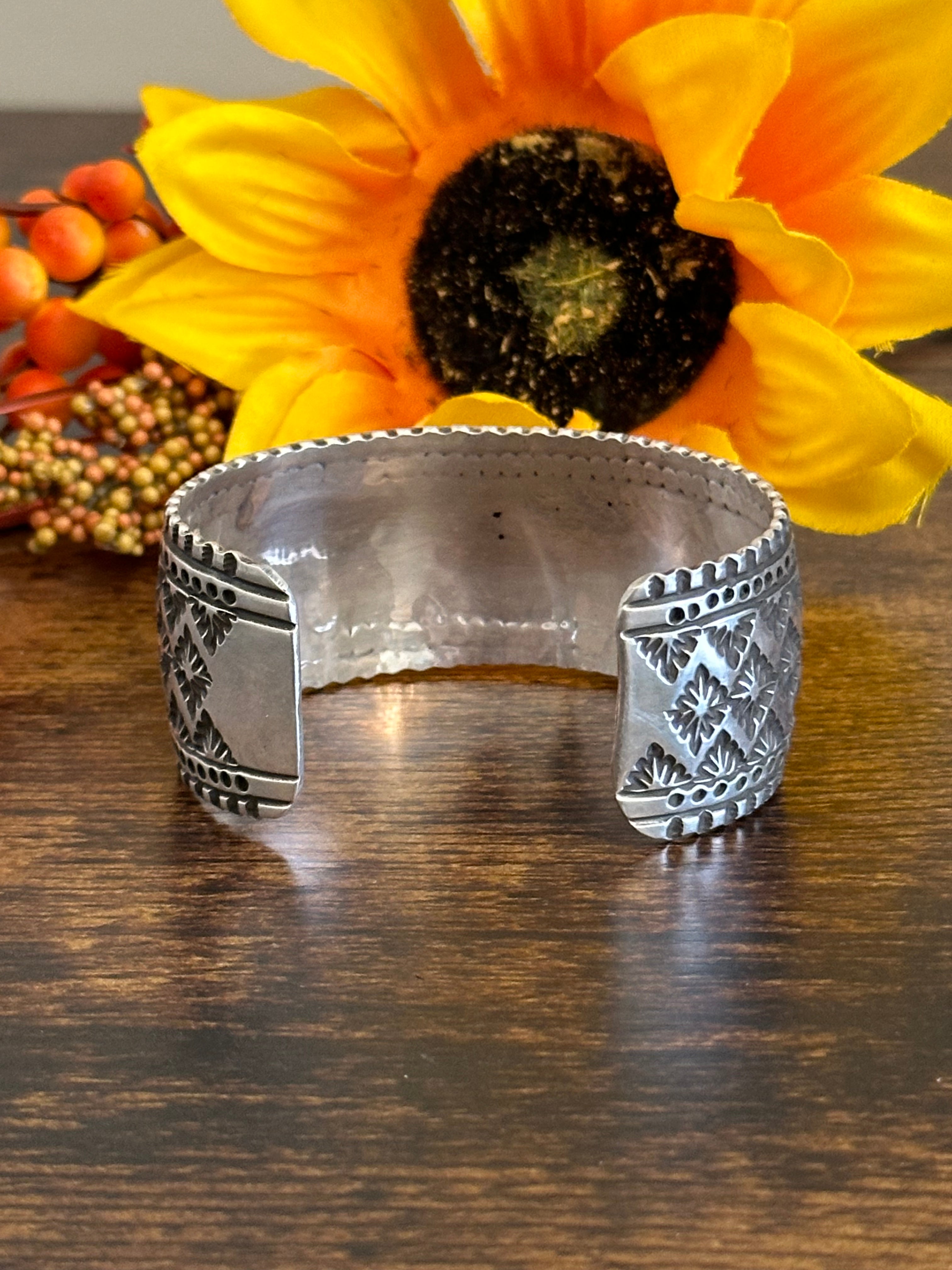 Navajo Made Sterling Silver Cuff Bracelet