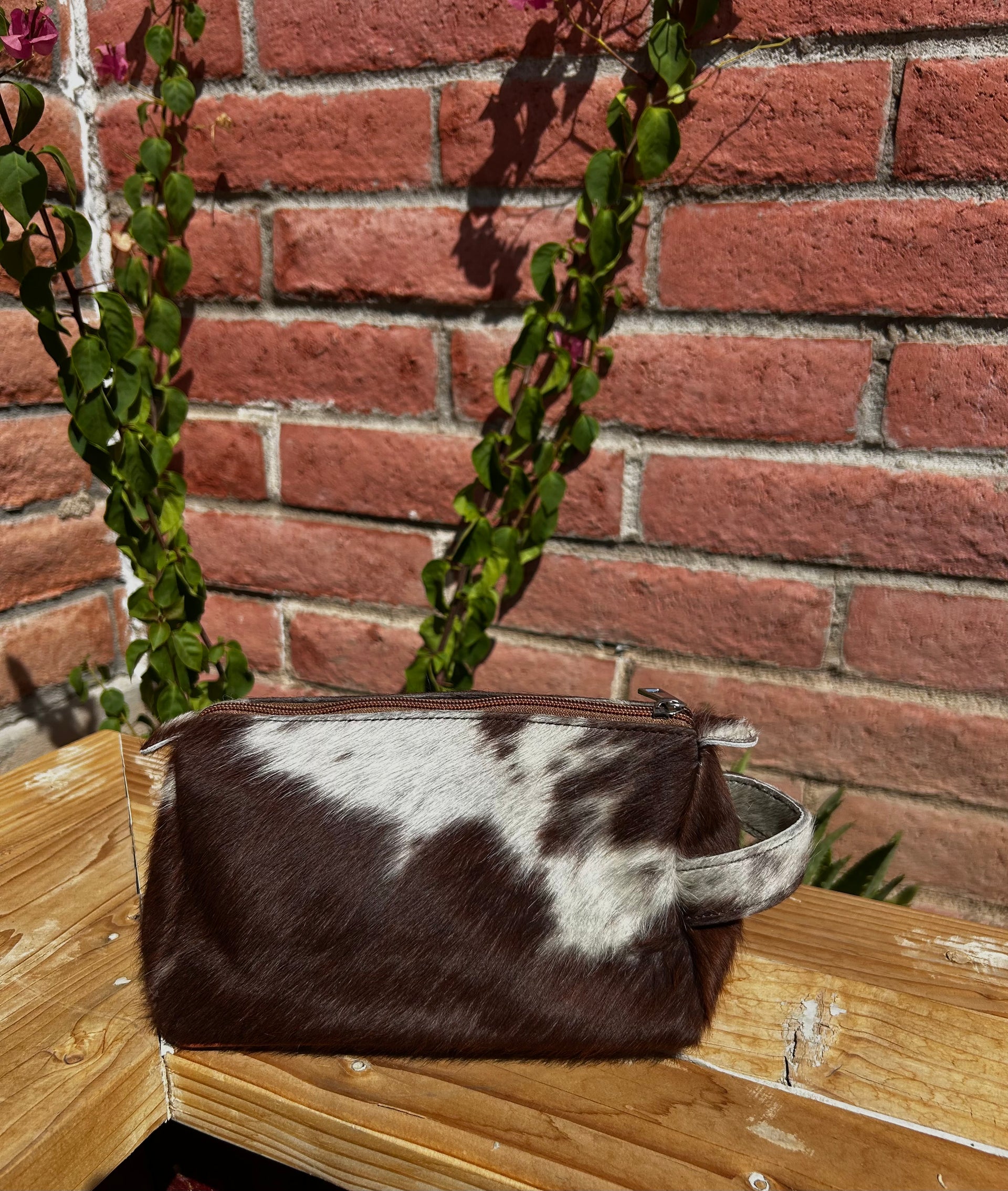 Genuine Leather & Cowhide Toiletry Bag