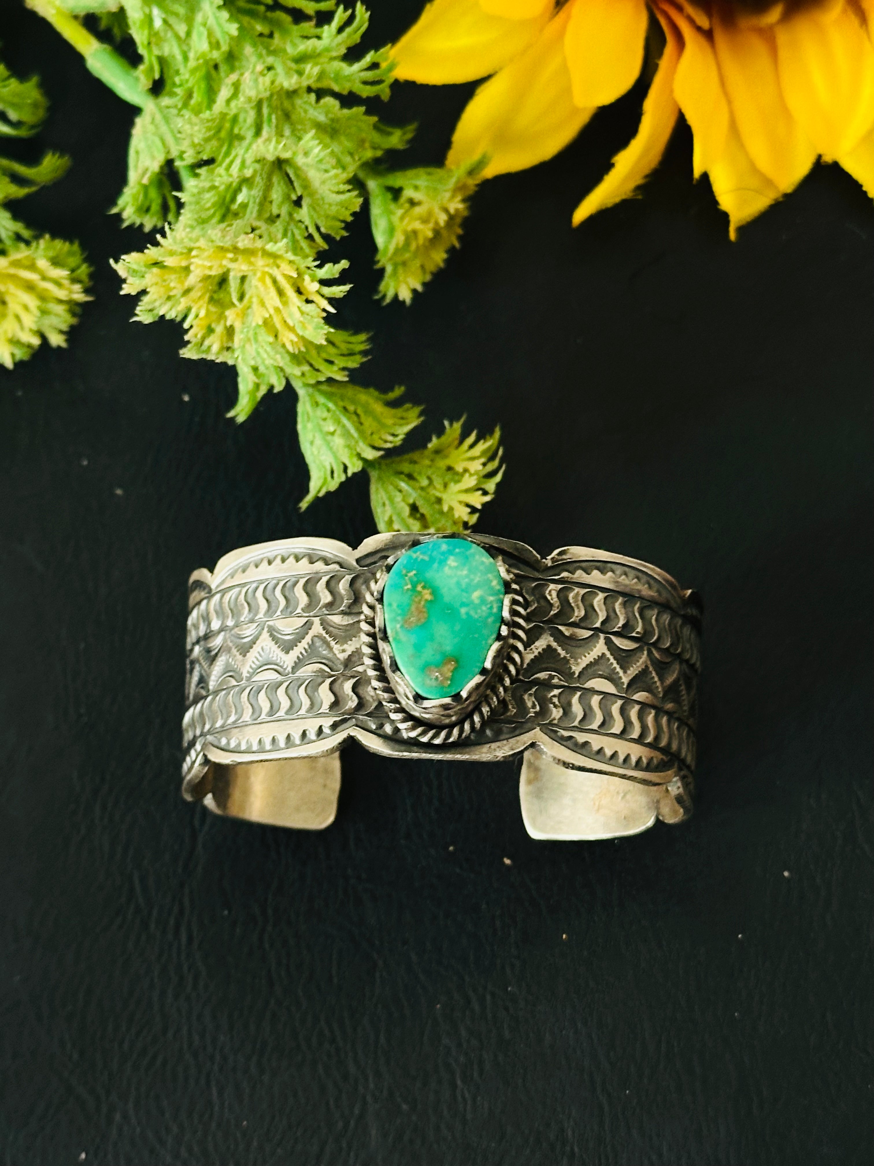 Tillie John Royston Turquoise and Sterling Silver Cuff Bracelet