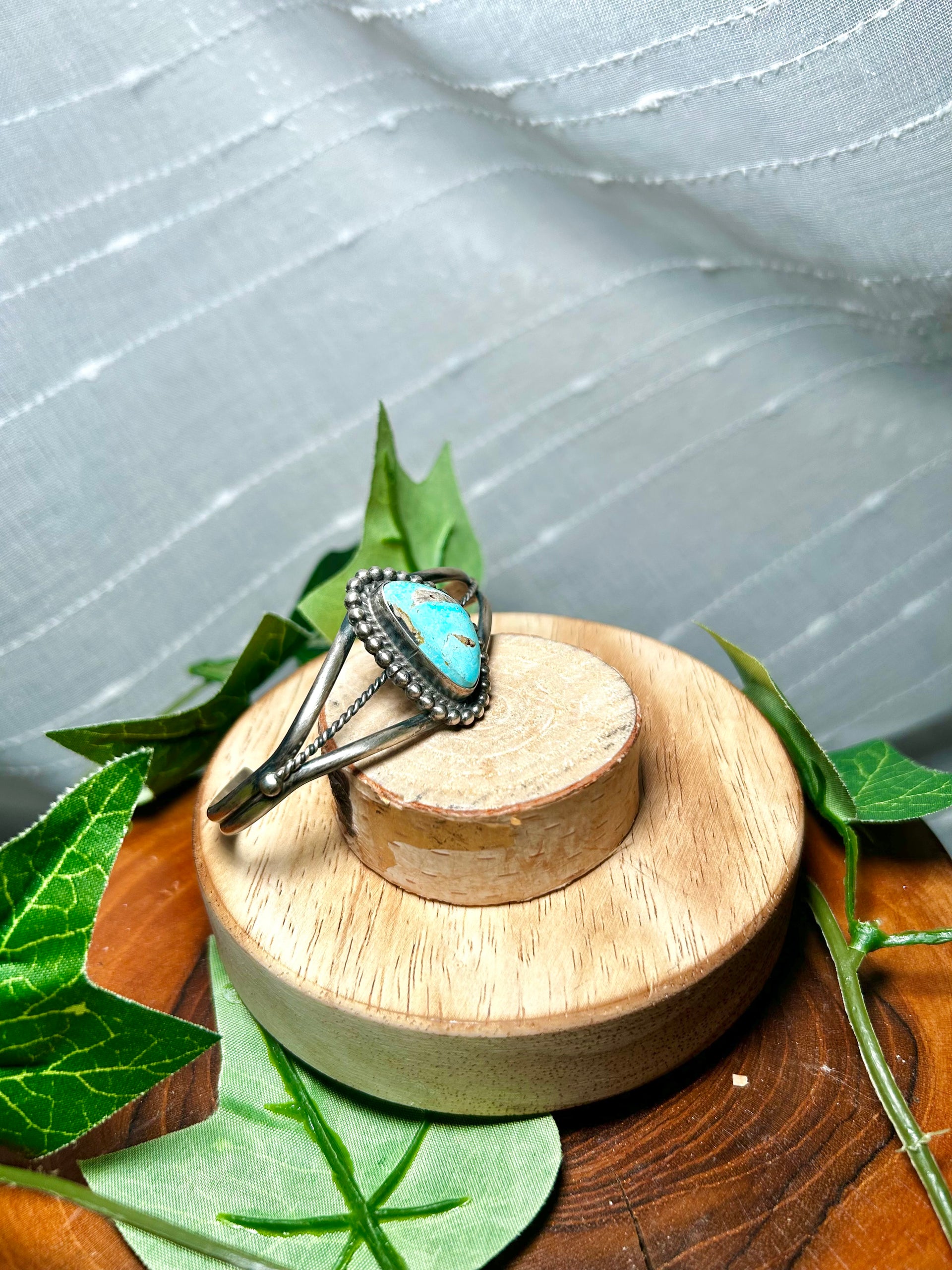 Dave Skeets Royston Turquoise & Sterling Silver Cuff Bracelet