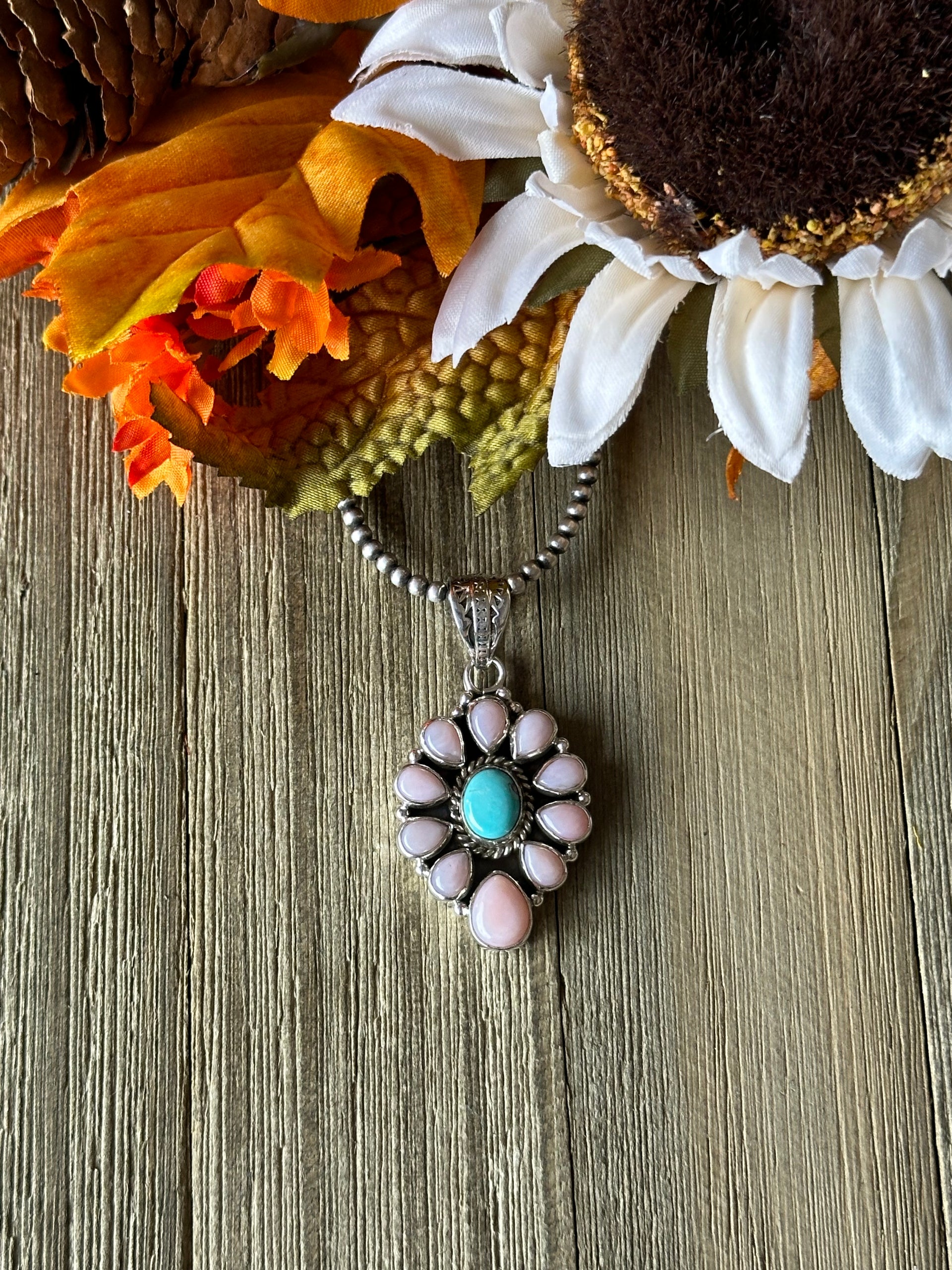 Southwest Handmade Multi Stone & Sterling Silver Pendant