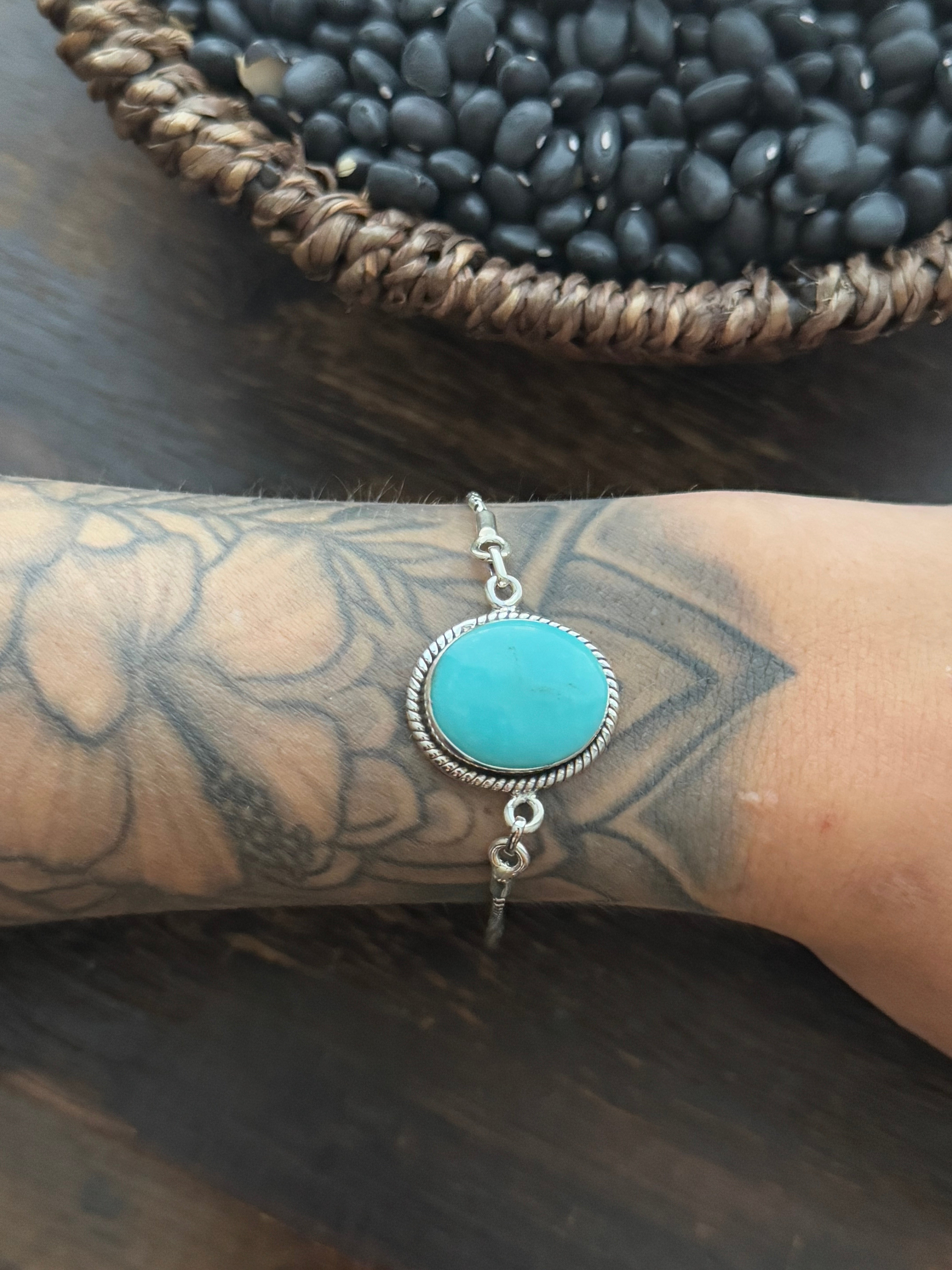 TTD Kingman Turquoise & Sterling Silver Bracelet