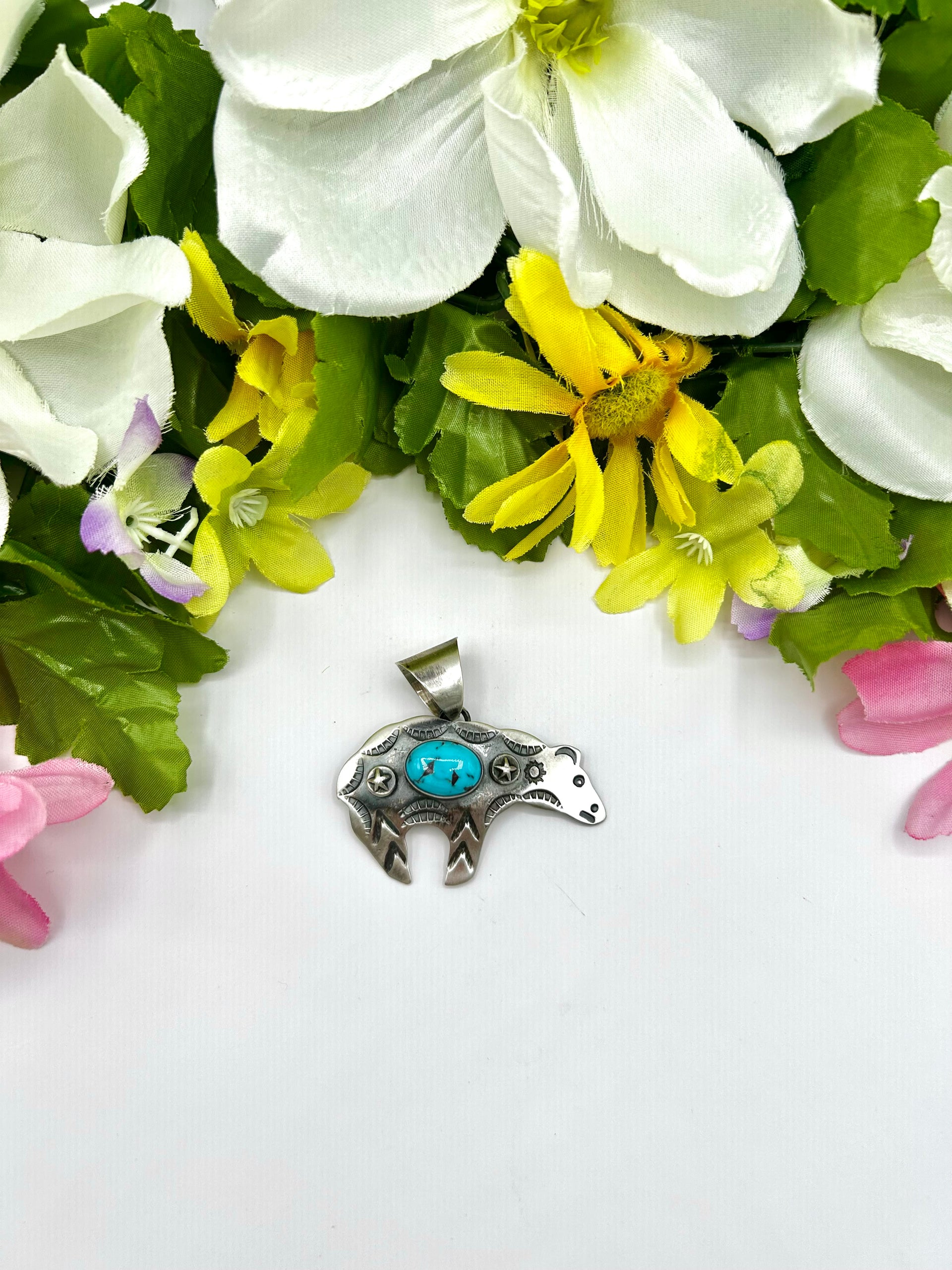 Chimney Butte Kingman Turquoise & Sterling Silver Pendant