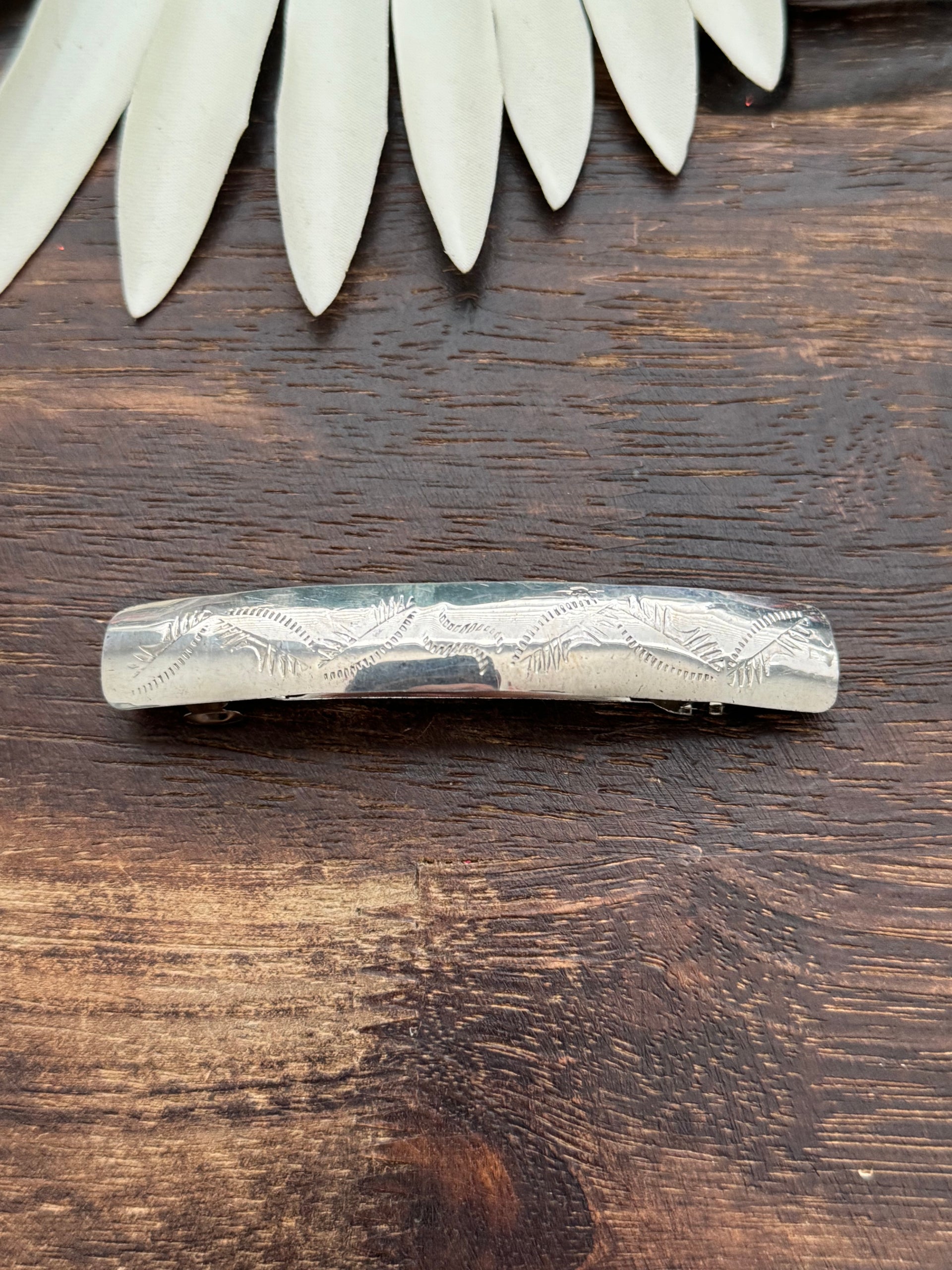 Navajo Made Sterling Silver Hair Barrette