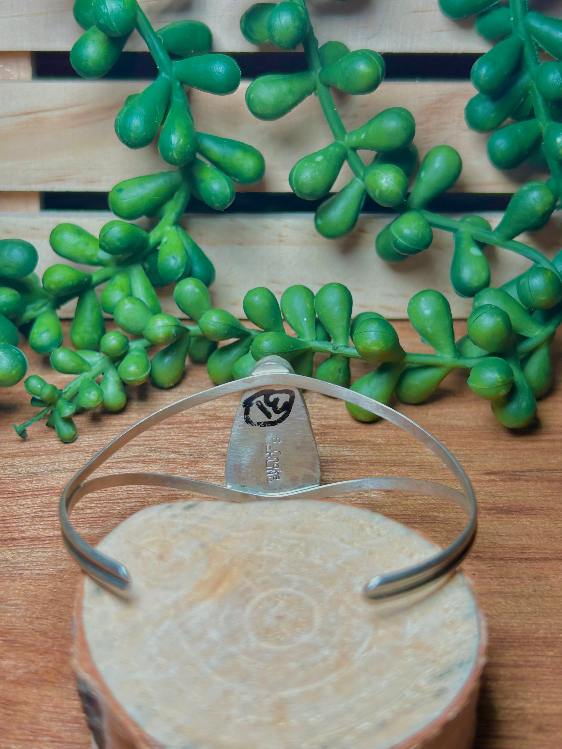 Navajo Made Bonlder Turquoise & Sterling Silver Cuff Bracelet