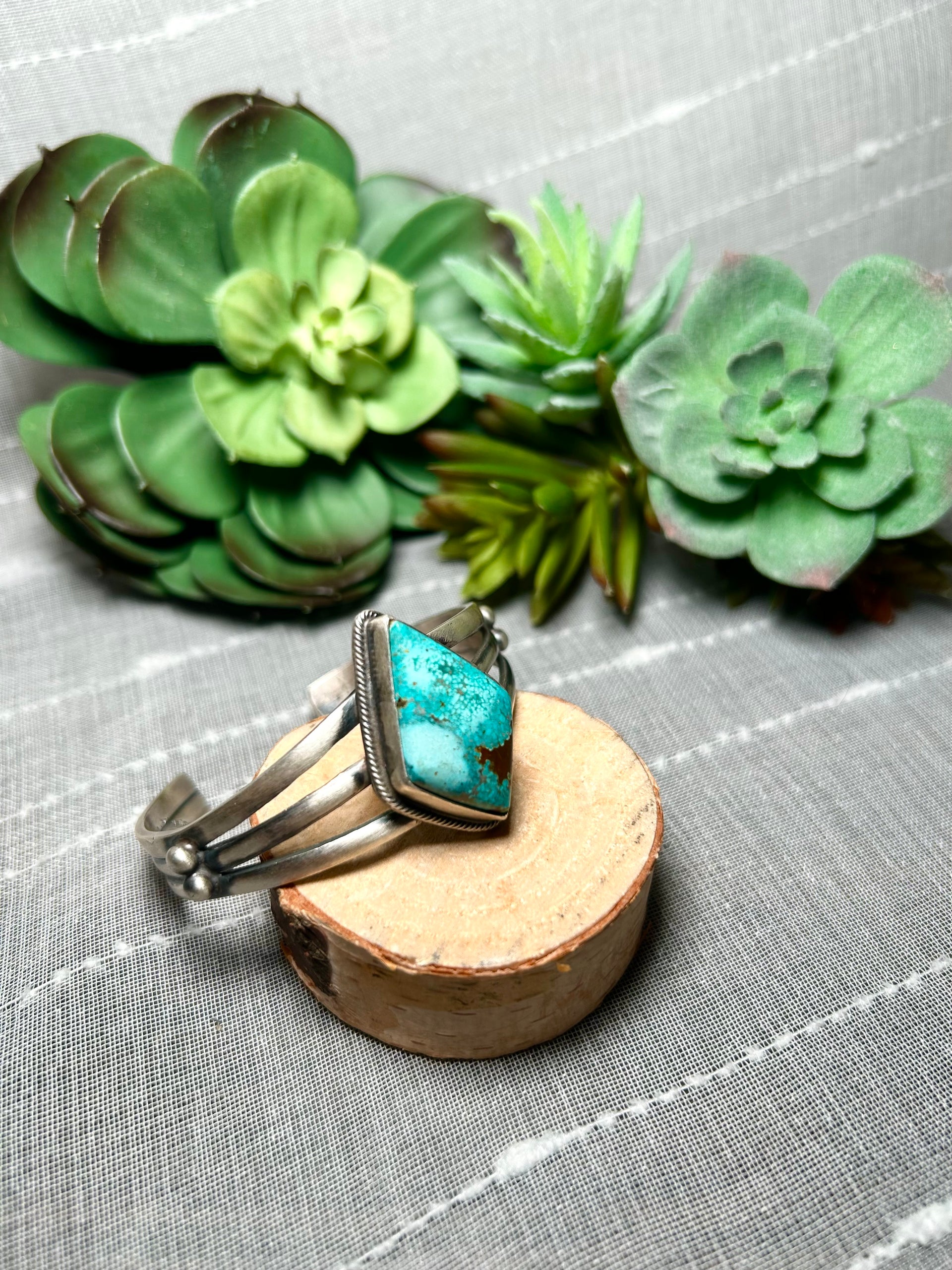 Kathleen Livingston #8 Turquoise & Sterling Silver Cuff Bracelet