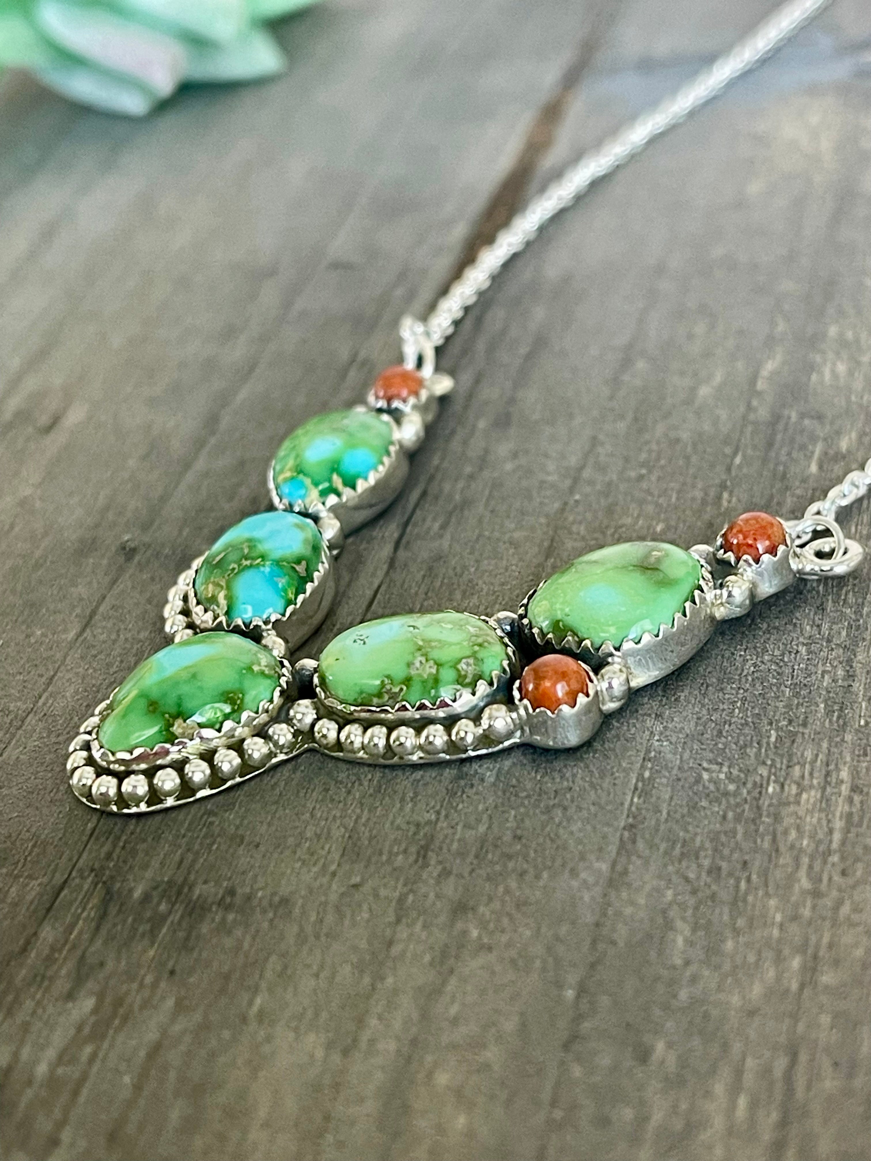 Southwest Handmade Multi Stone & Sterling Silver Necklace