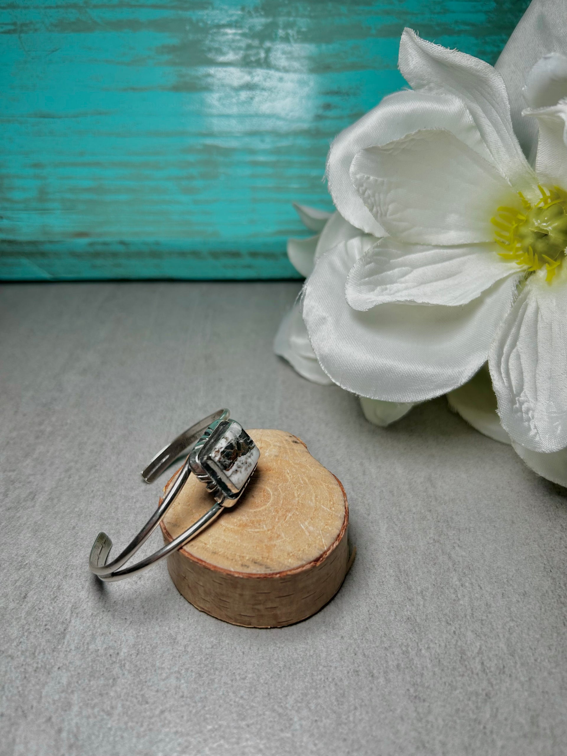 Rita Lee White Buffalo &  Sterling Silver Cuff Bracelet