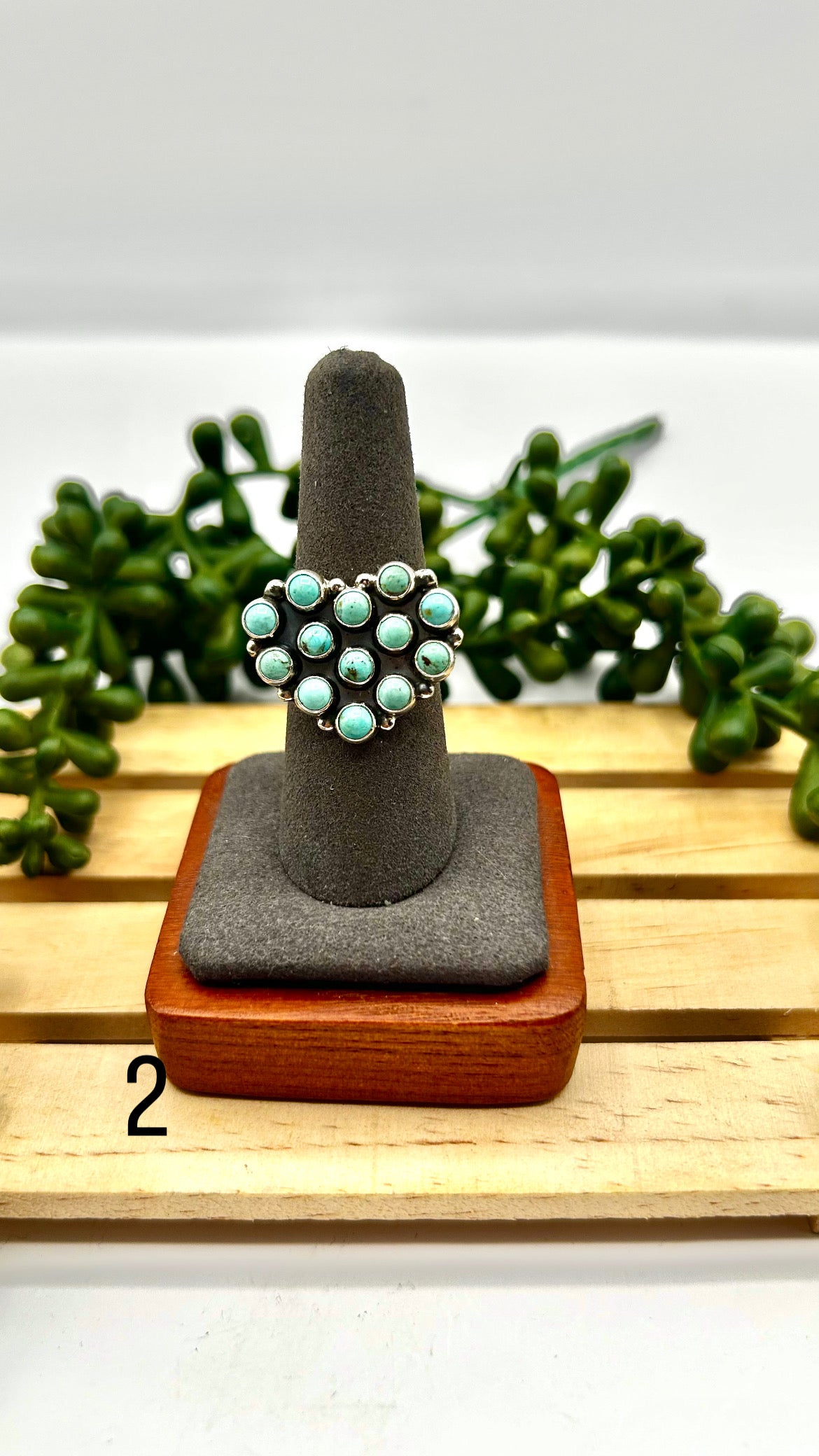 Navajo Made Kingman Turquoise & Sterling Silver Ring