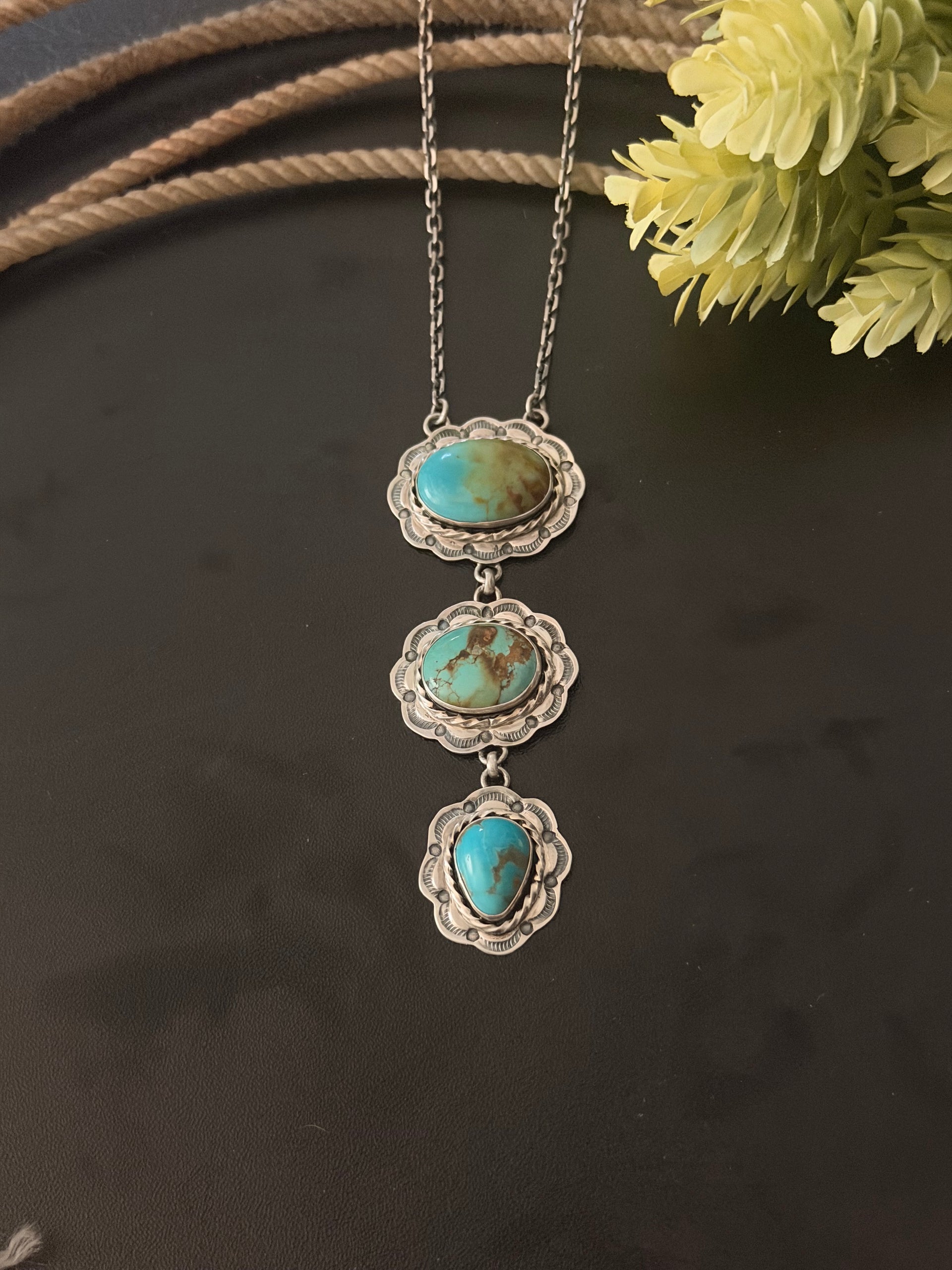 Larry Kaye Kingman Turquoise & Sterling Silver Necklace