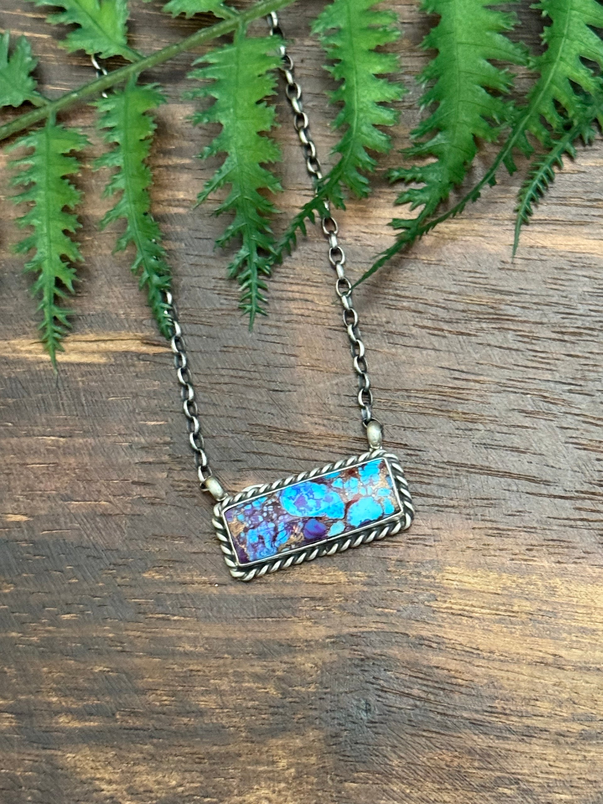 Augustine Largo Purple Mohave Turquoise & Sterling Silver Necklace