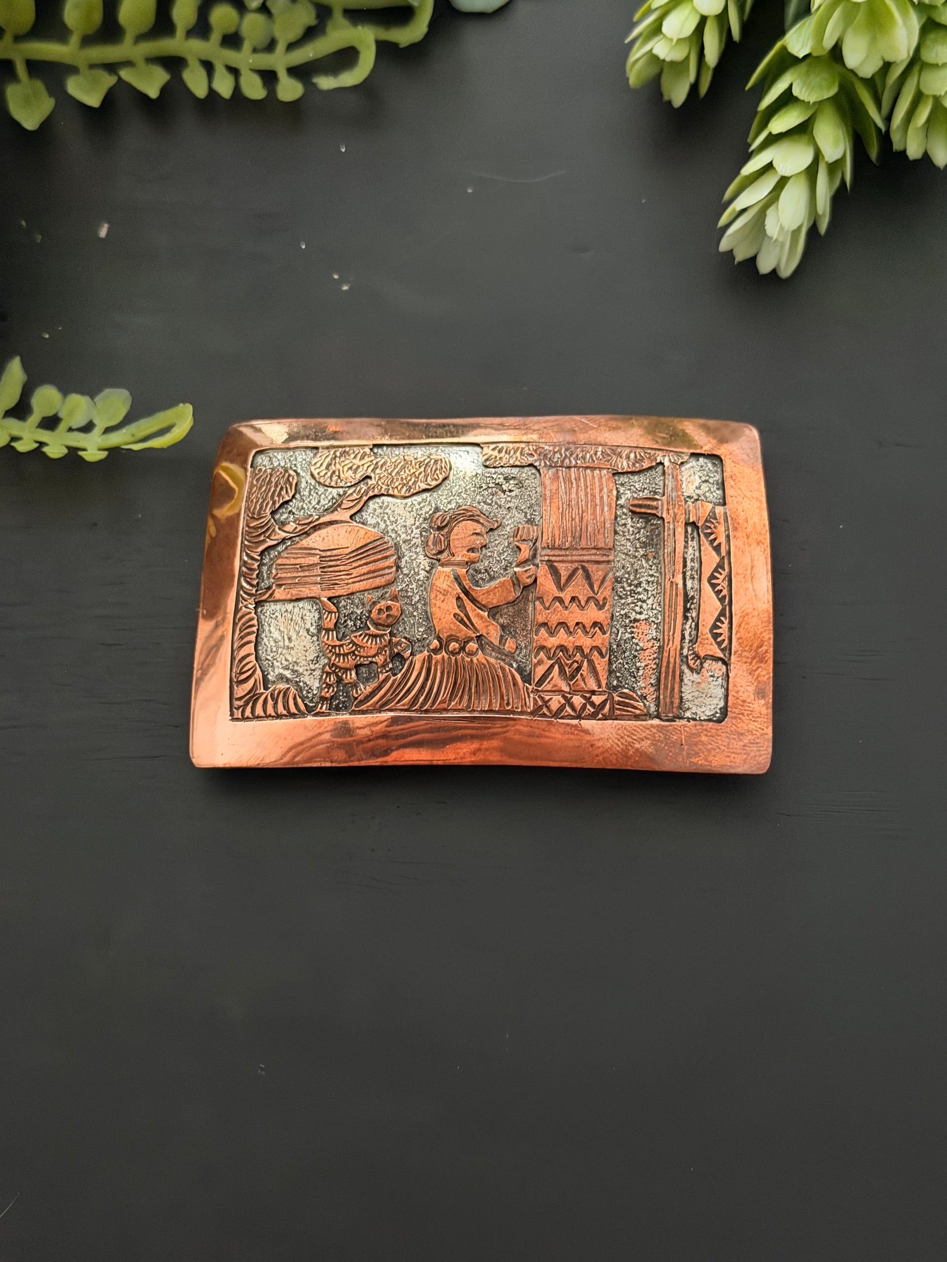 Elaine Becenti Copper Belt Buckle