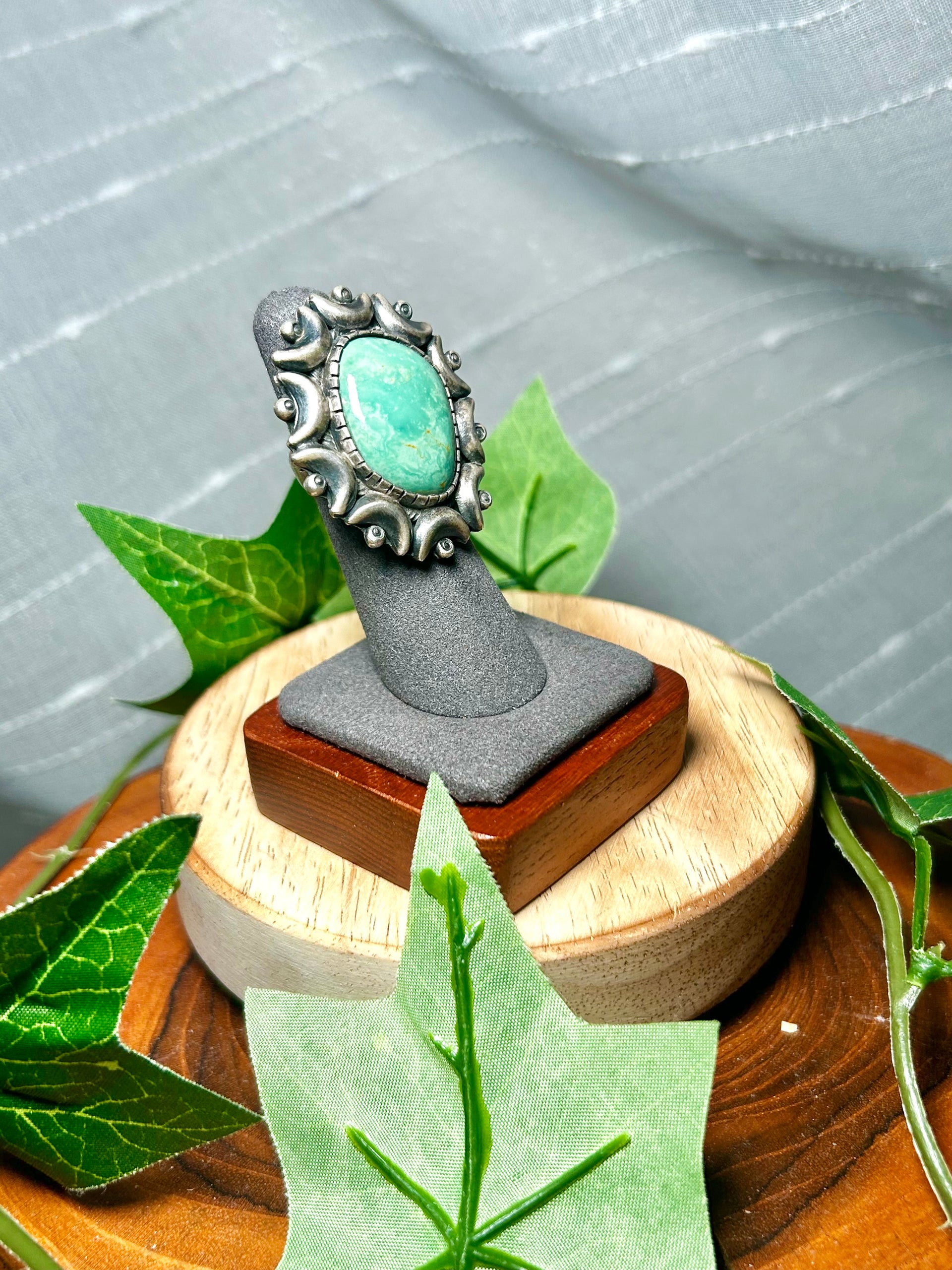 Danny Clark Kingman Turquoise & Sterling Silver Ring Size 5