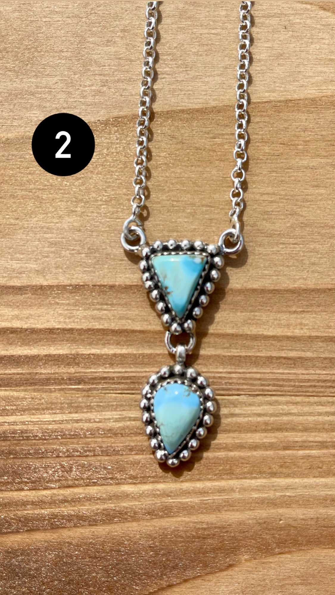 Southwest Handmade Golden Hills Turquoise & Sterling Silver Necklace