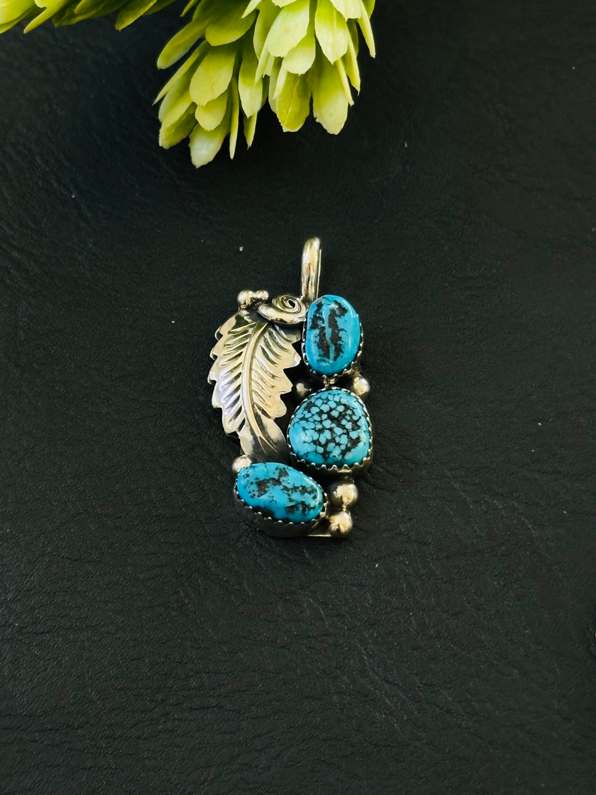 Julia Etsitty Kingman Turquoise & Sterling Silver Pendants