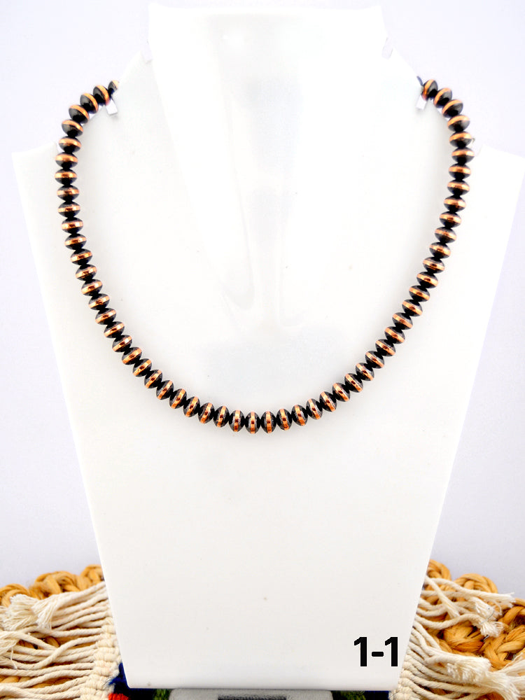 Southwest Handmade Copper Beaded Necklace 8mm