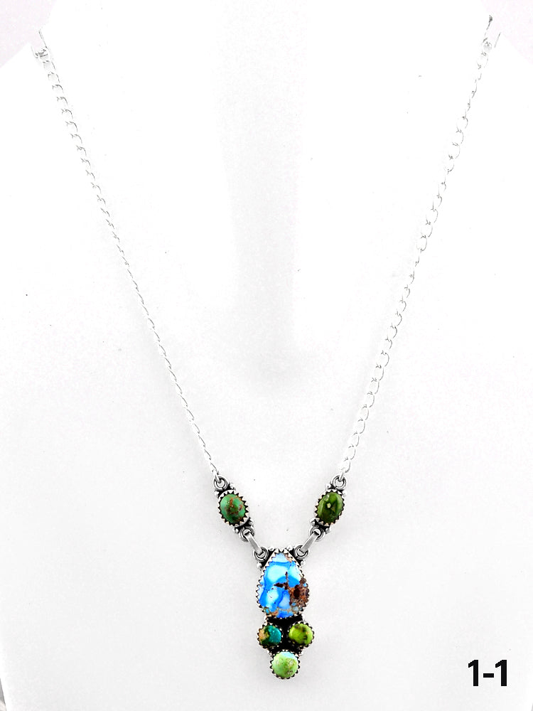 Southwest Made Multi Stone & Sterling Silver Necklace