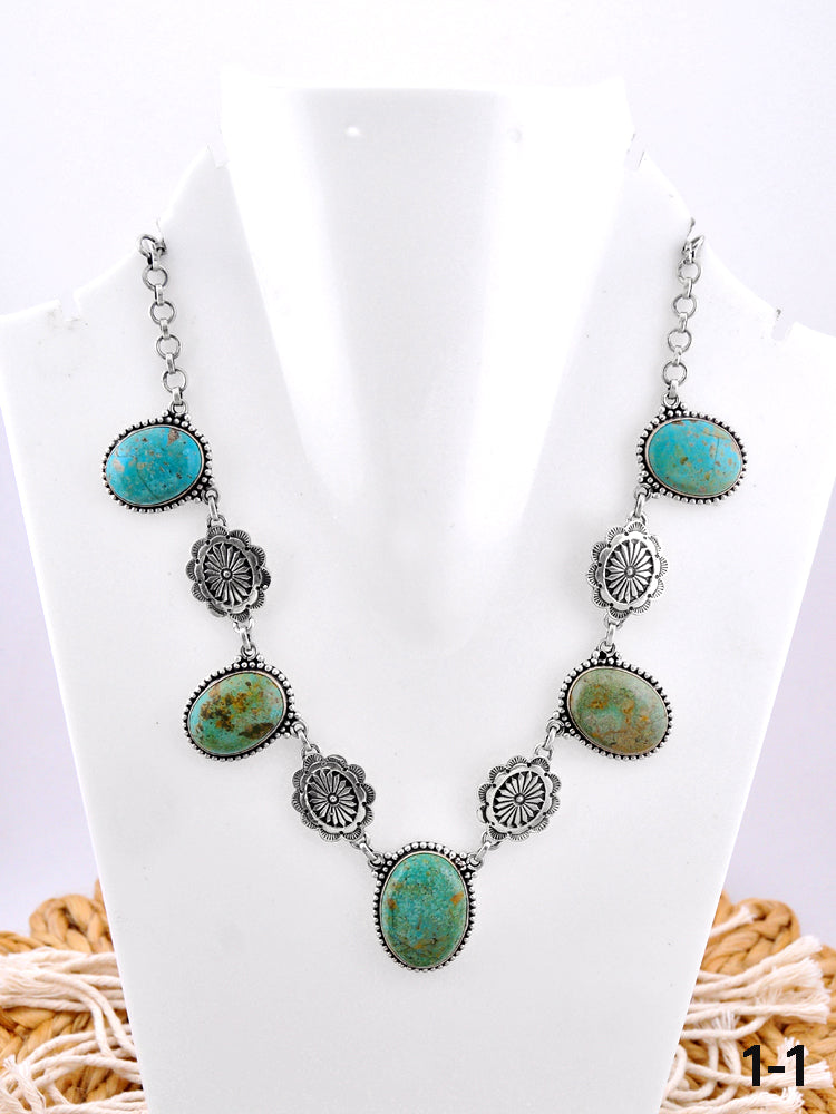 Southwest Made Royston Turquoise & Sterling Silver Necklace