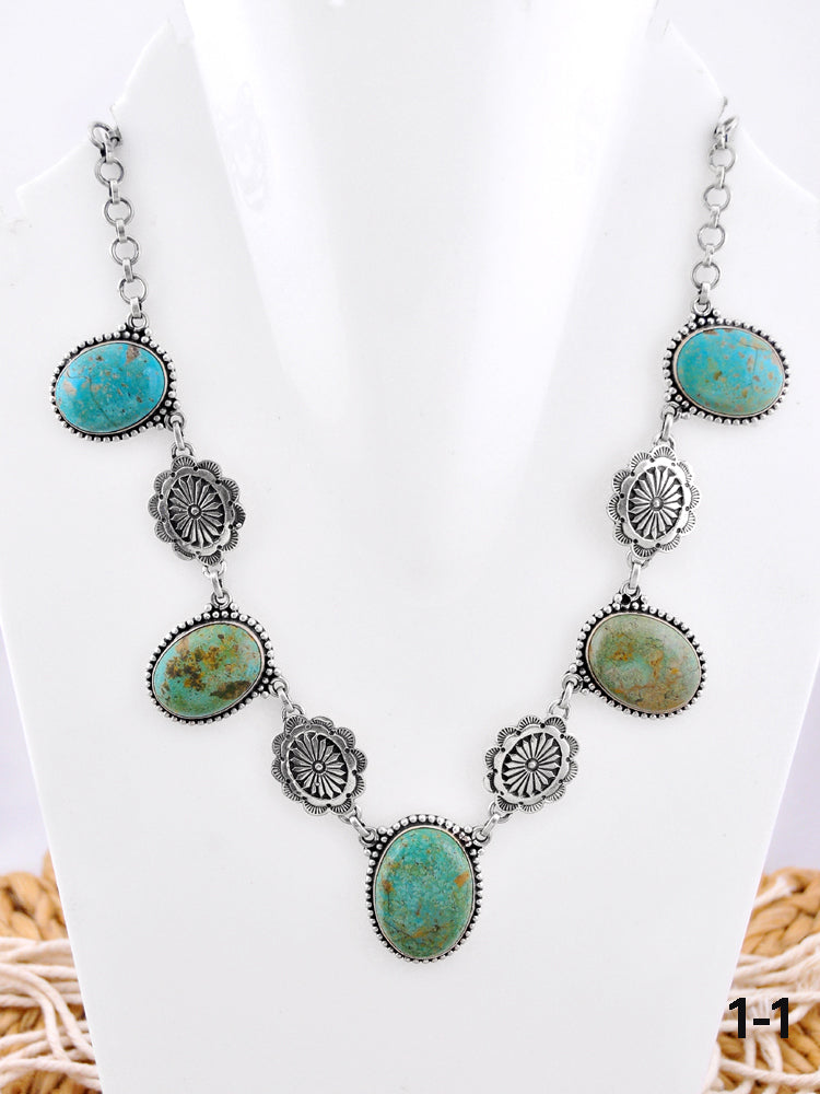 Southwest Made Royston Turquoise & Sterling Silver Necklace