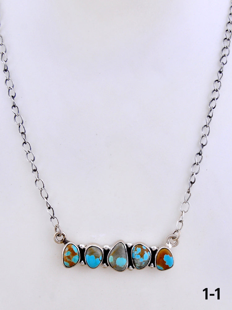 Southwest Made No.8 Turquoise & Sterling Silver Necklace