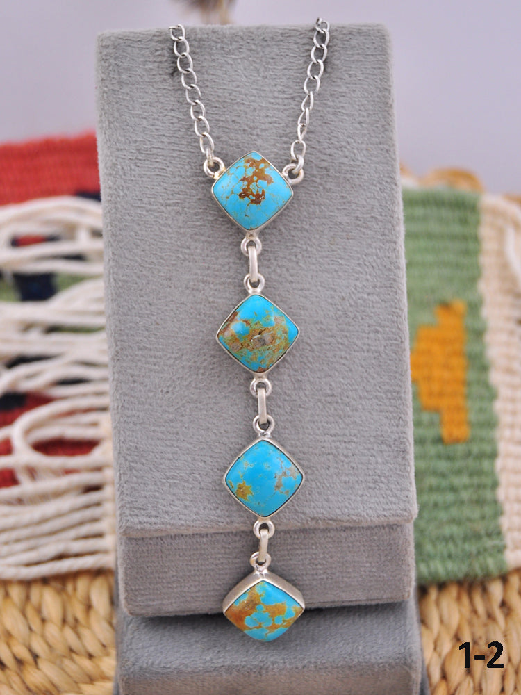 Southwest Made #8 Turquoise & Sterling Silver Necklace