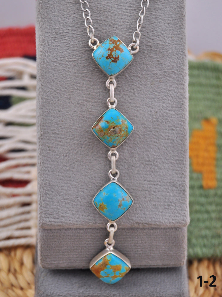 Southwest Made #8 Turquoise & Sterling Silver Necklace