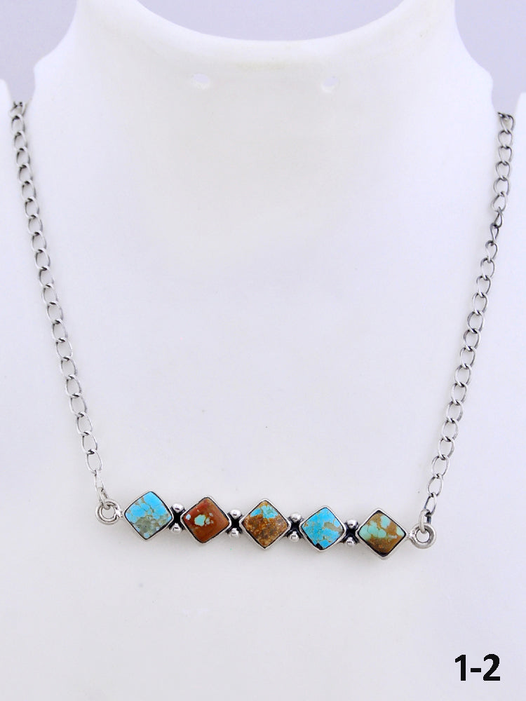 Southwest Made No.8 Turquoise & Sterling Silver Necklace