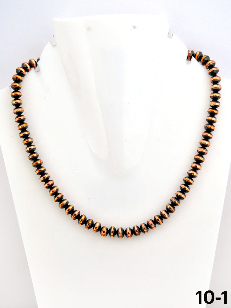 Southwest Handmade Copper 8 MM 16” Beaded Necklace