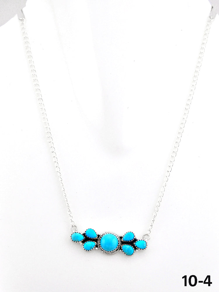Southwest Made Kingman Turquoise & Sterling Silver Necklace