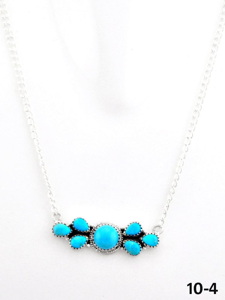 Southwest Made Kingman Turquoise & Sterling Silver Necklace