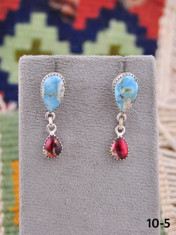 Southwest Made Multistone & Sterling Silver Post Earrings
