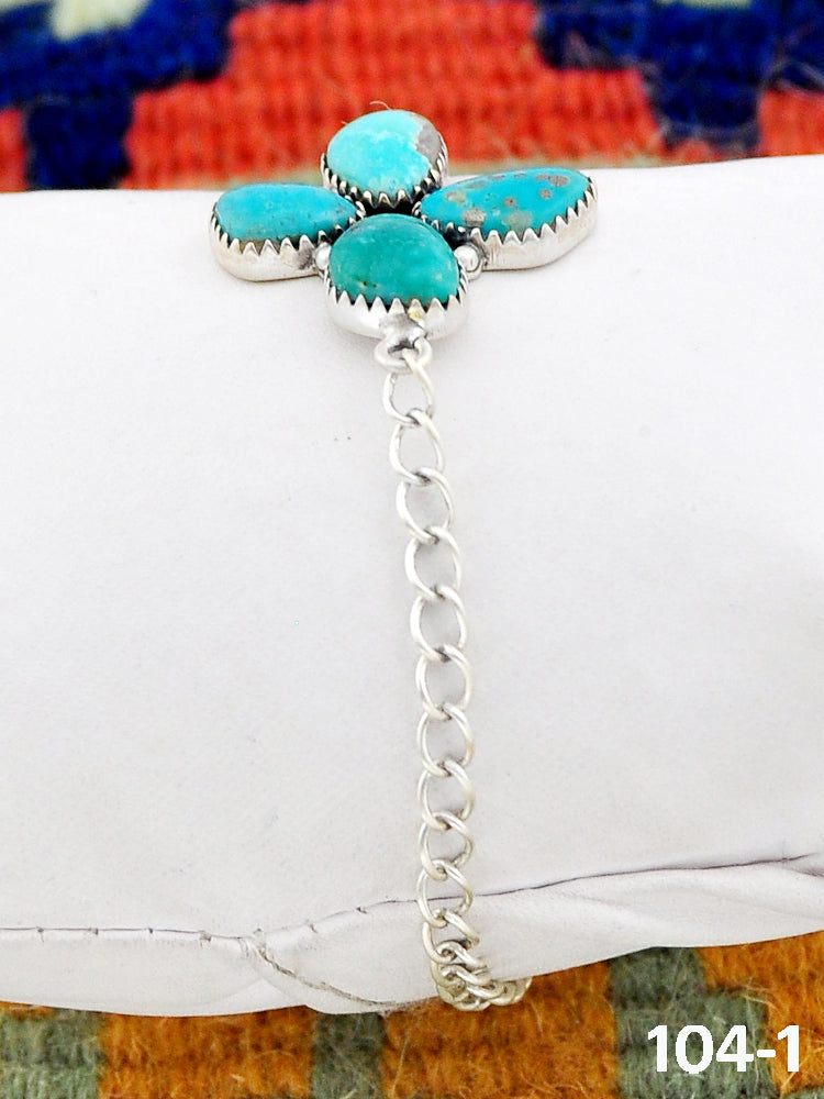 Southwest Made Campitos Turquoise & Sterling Silver Bracelet