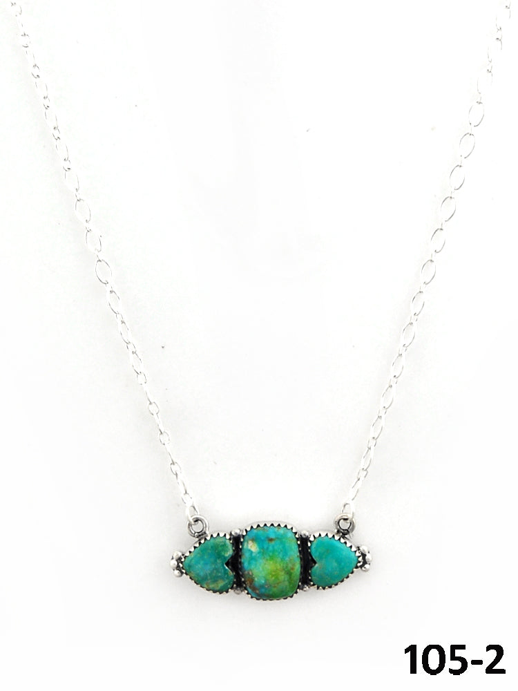 Southwest Made Carico Lake Turquoise & Sterling Silver Necklace