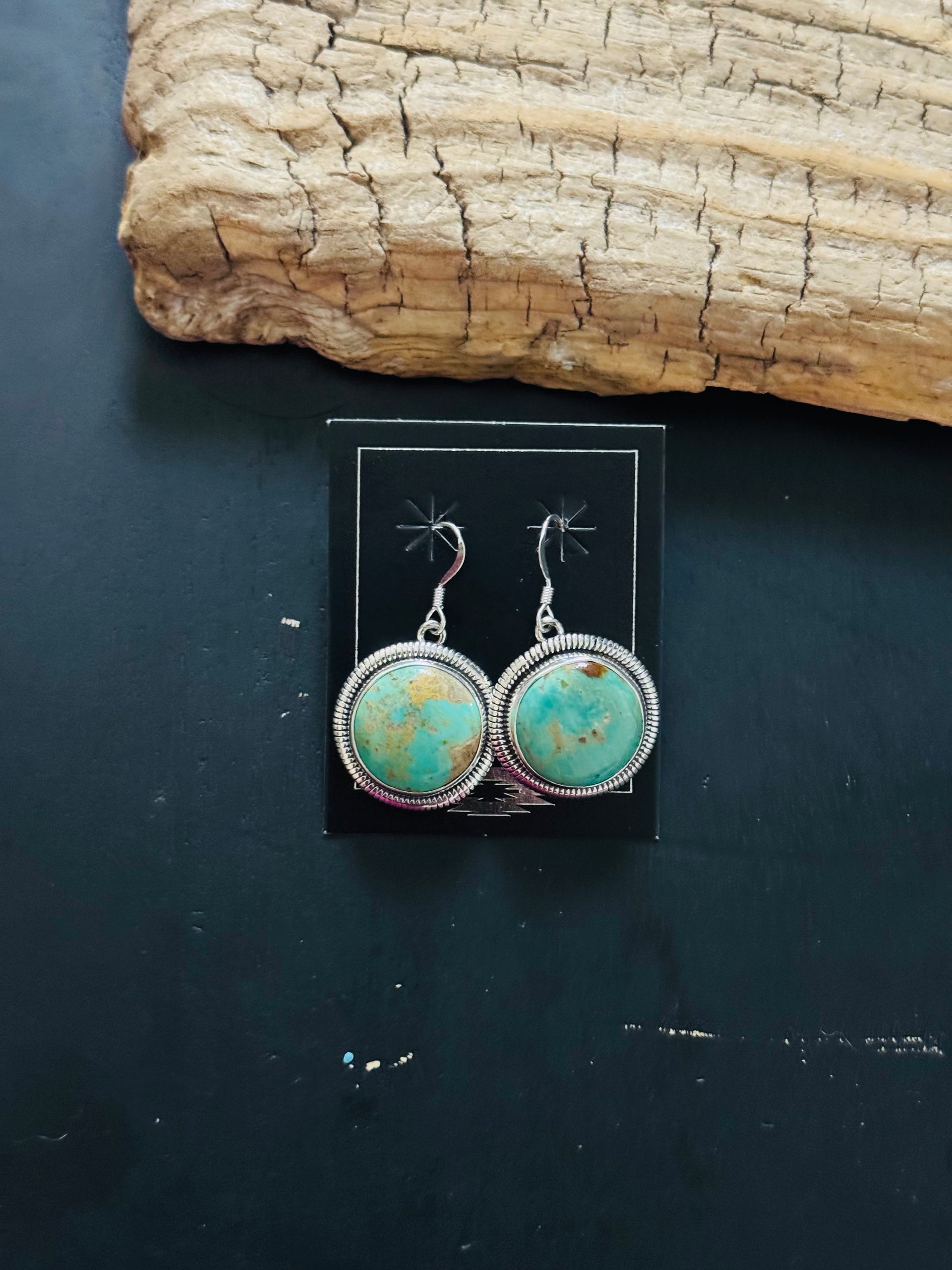 Wydelle Billie Kingman Turquoise & Sterling Silver Dangle Earrings