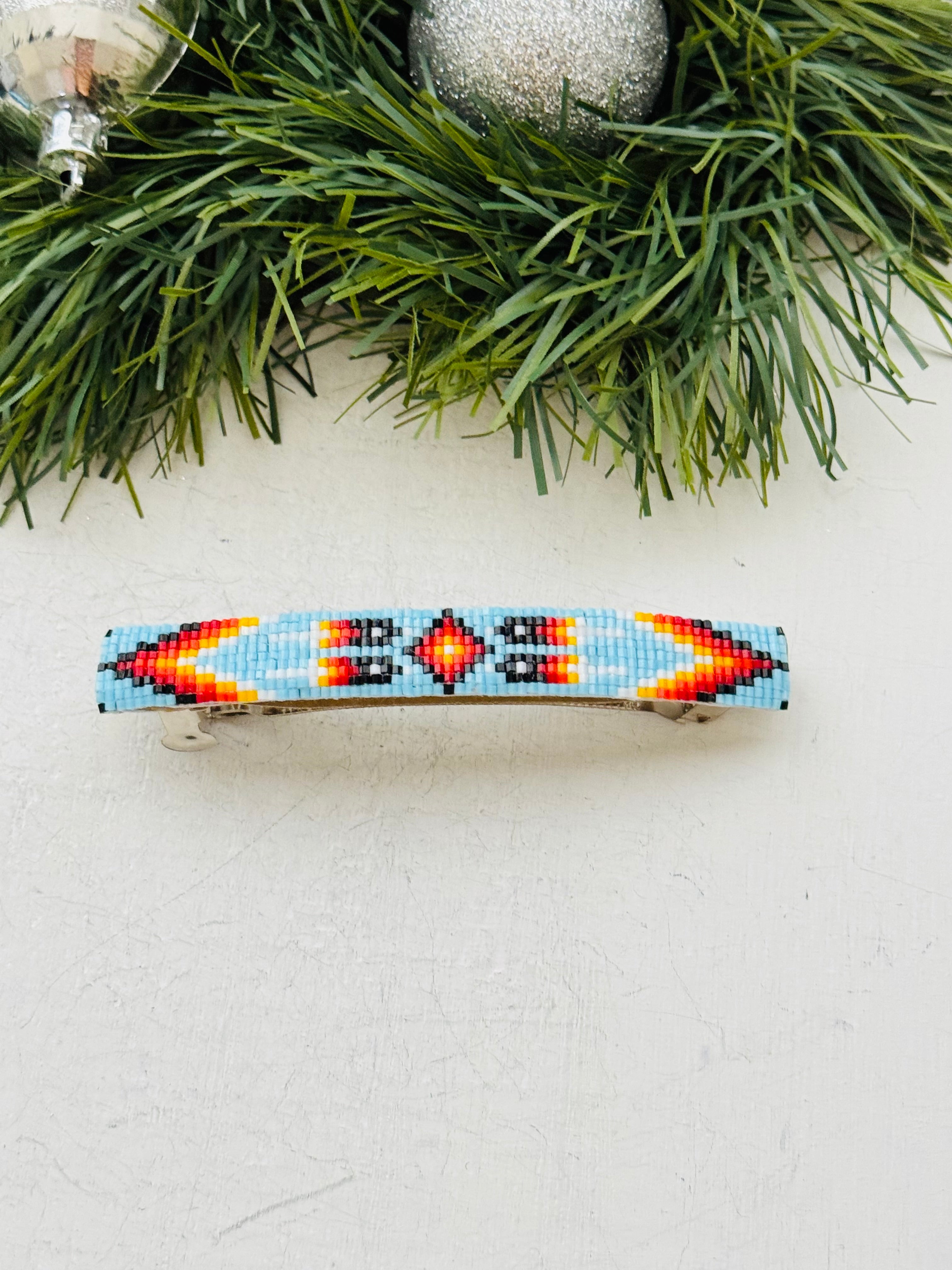 Navajo Made Bended Hair Barrette Pair