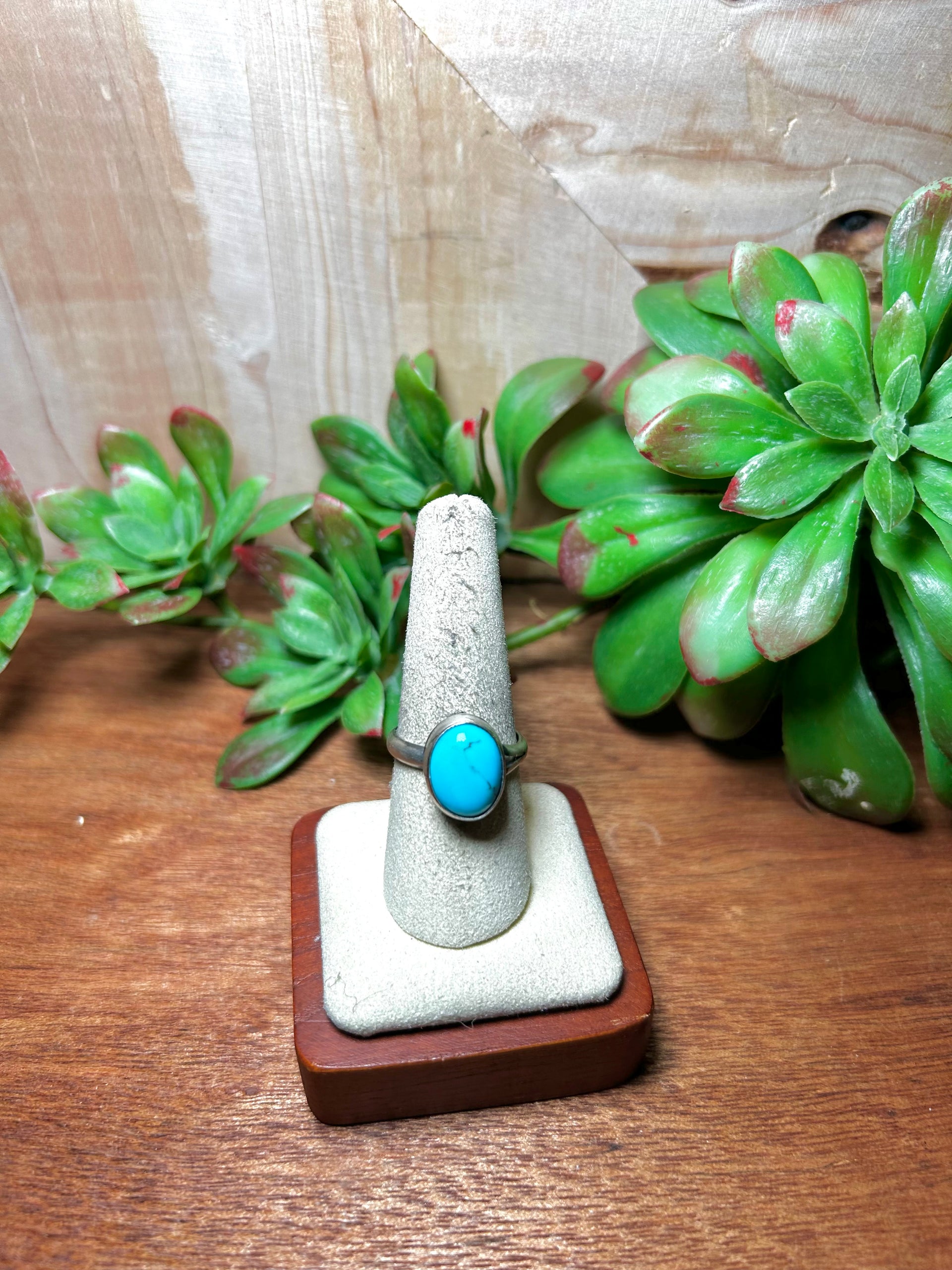 Scott Skeets Kingman Turquoise & Sterling Silver Adjustable Ring