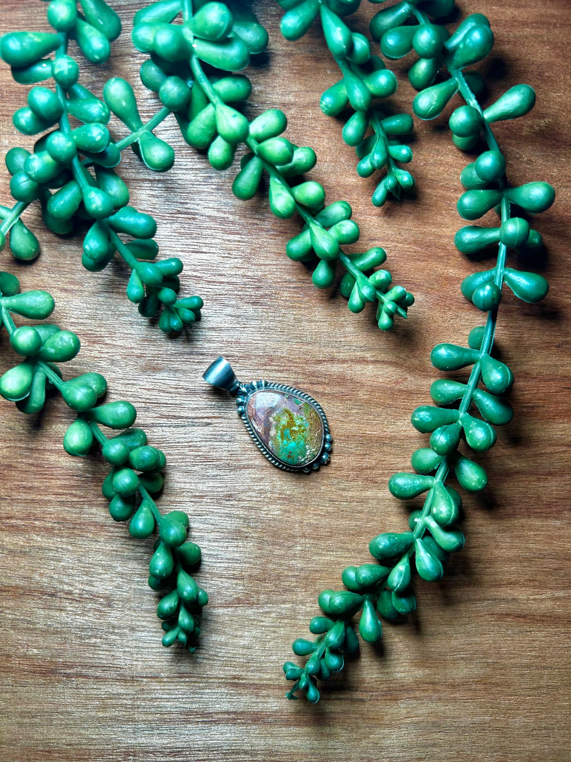 Navajo Made Royston Turquoise & Sterling Silver Pendant