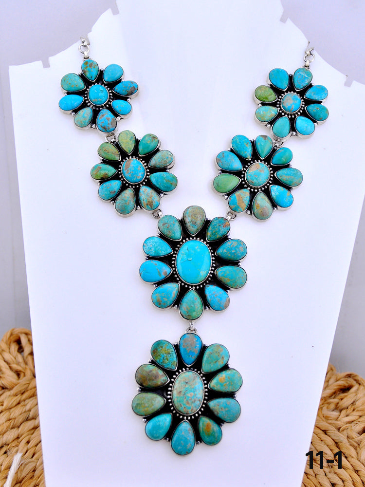 Southwest Made Royston Turquoise & Sterling Silver Necklace